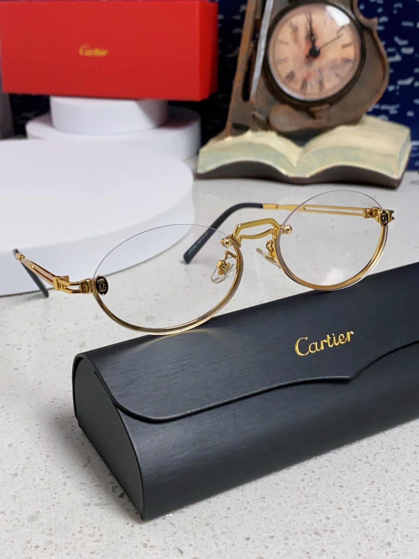 Cartier Lightweight Rimless Silver Lens Sunglasses for Men & Women - 382793 - detail image 11