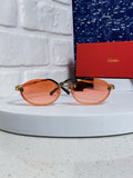 Cartier Lightweight Rimless Pink Lens Sunglasses for Men & Women - 382796