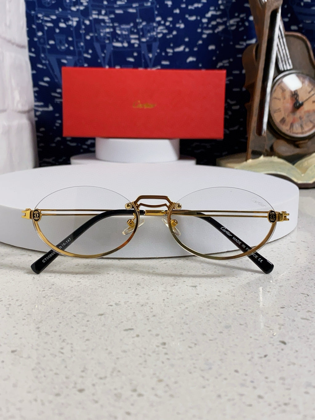 Cartier Lightweight Rimless Silver Lens Sunglasses for Men & Women - 382793 - detail image 10