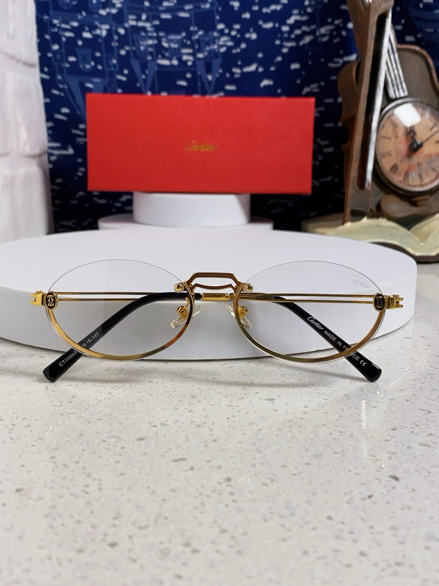 Cartier Lightweight Rimless Silver Lens Sunglasses for Men & Women - 382793 - detail image 10