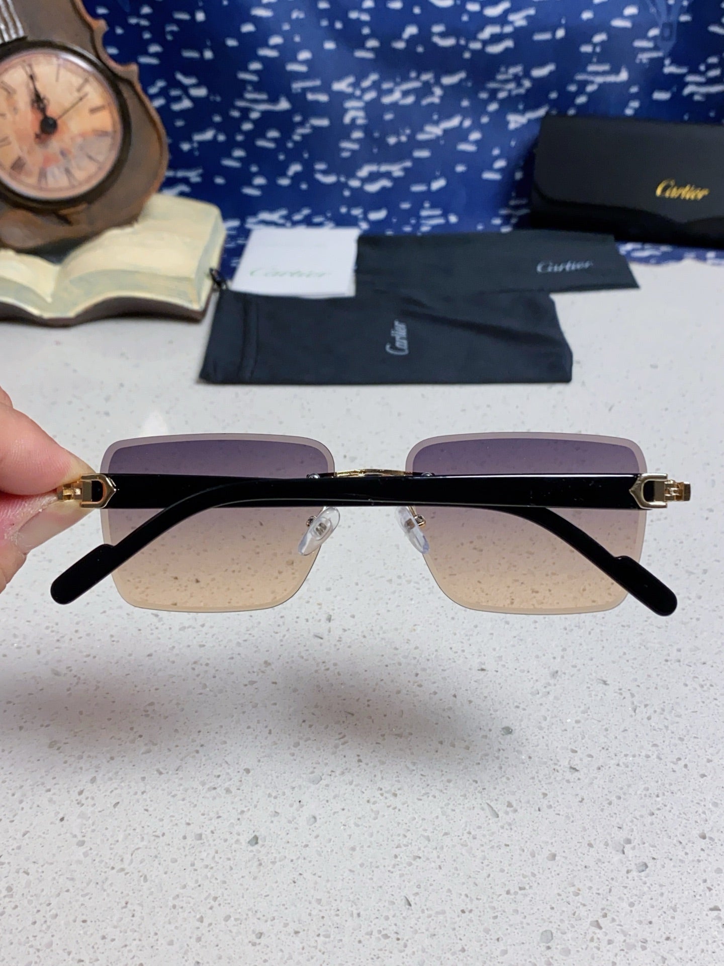 Cartier Fashion Silver Lens Sunglasses for Men & Women - 382801 - detail image 5
