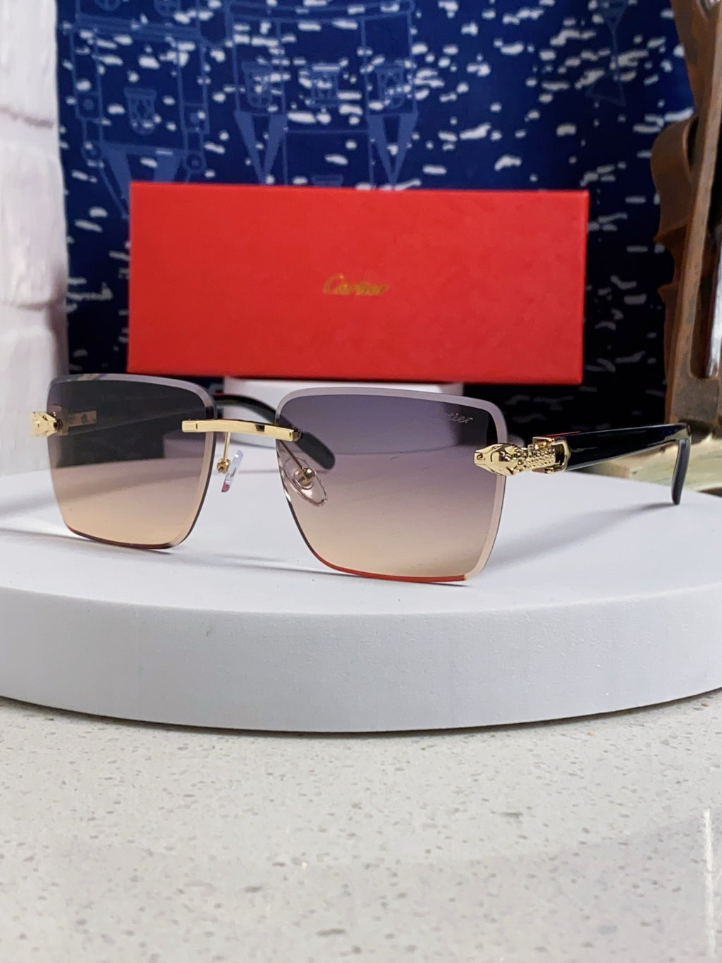 Cartier Fashion Silver Lens Sunglasses for Men & Women - 382801