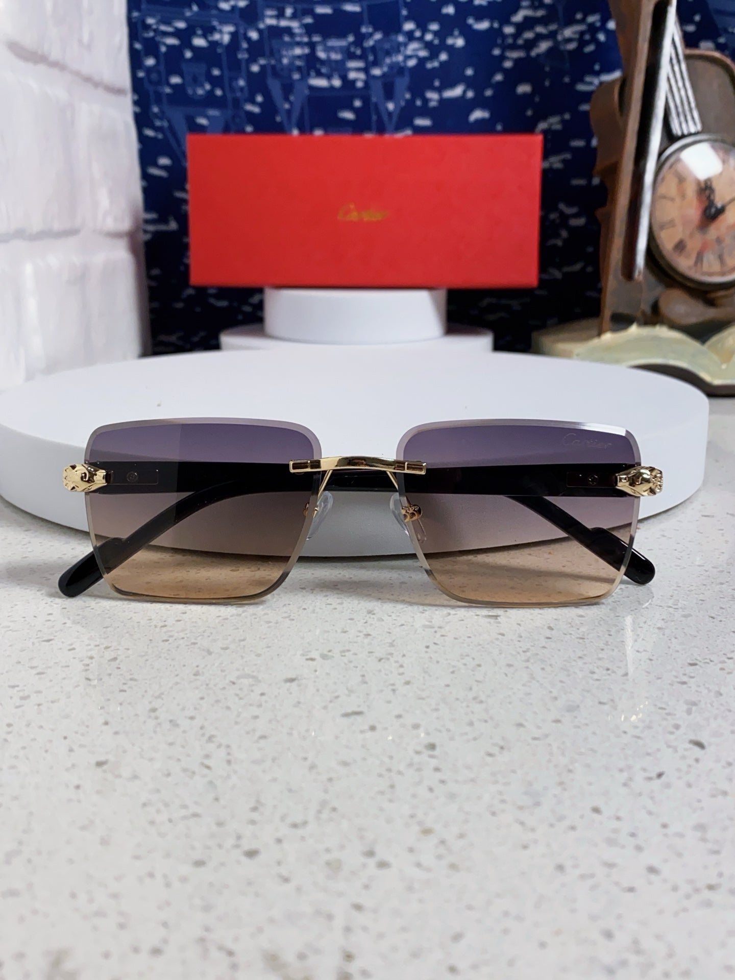 Cartier Fashion Silver Lens Sunglasses for Men & Women - 382801 - detail image 10