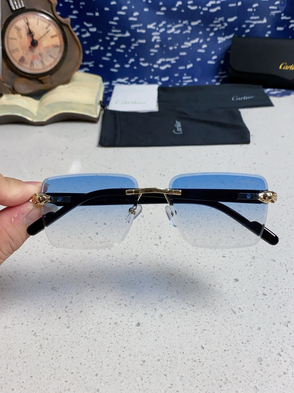 Cartier Fashion Silver Lens Sunglasses for Men & Women - 382802 - detail image 4