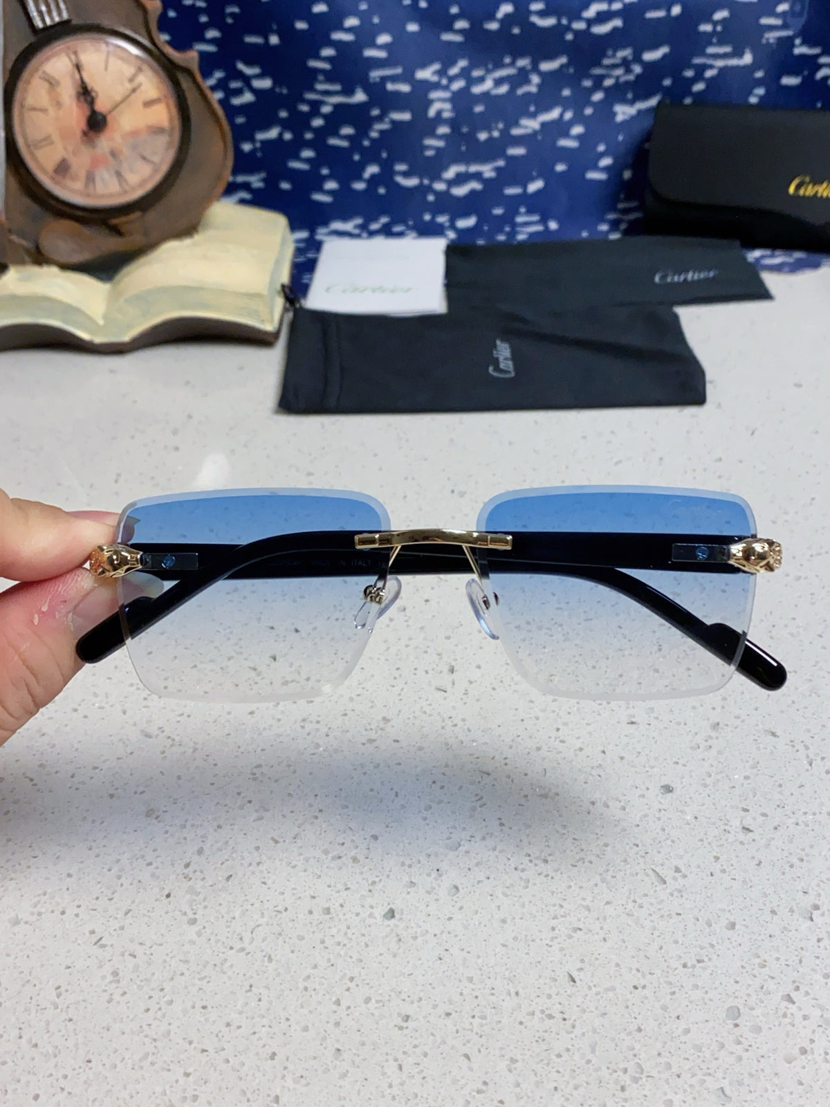 Cartier Fashion Silver Lens Sunglasses for Men & Women - 382802 - detail image 4