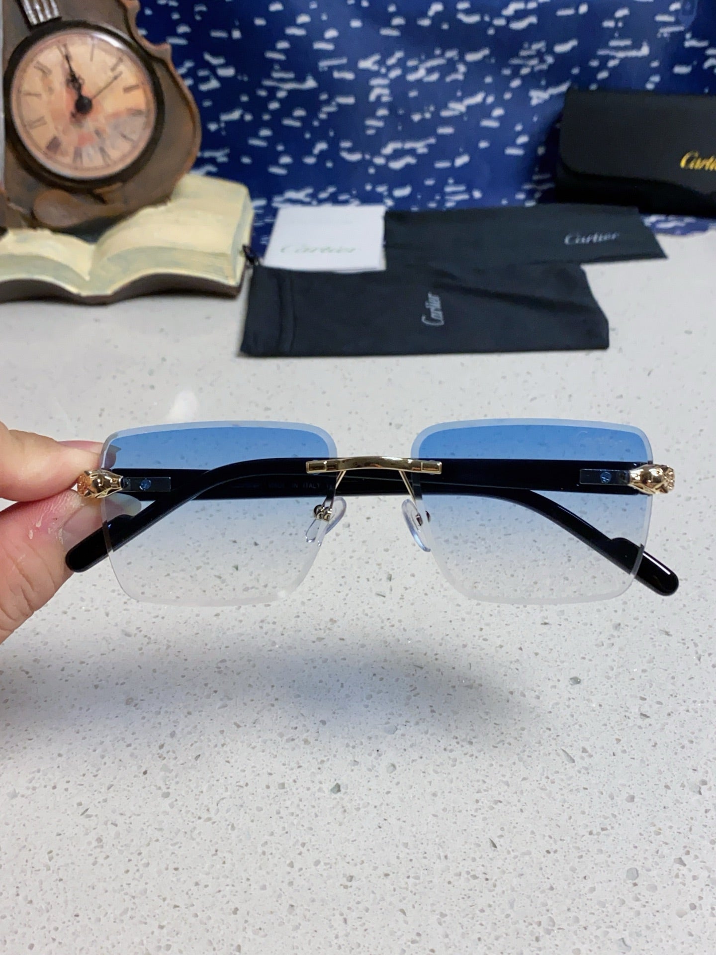 Cartier Fashion Silver Lens Sunglasses for Men & Women - 382802 - detail image 4