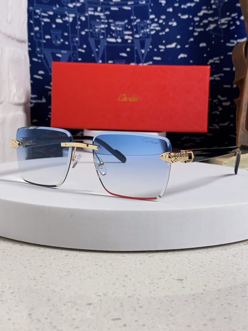 Cartier Fashion Silver Lens Sunglasses for Men & Women - 382802