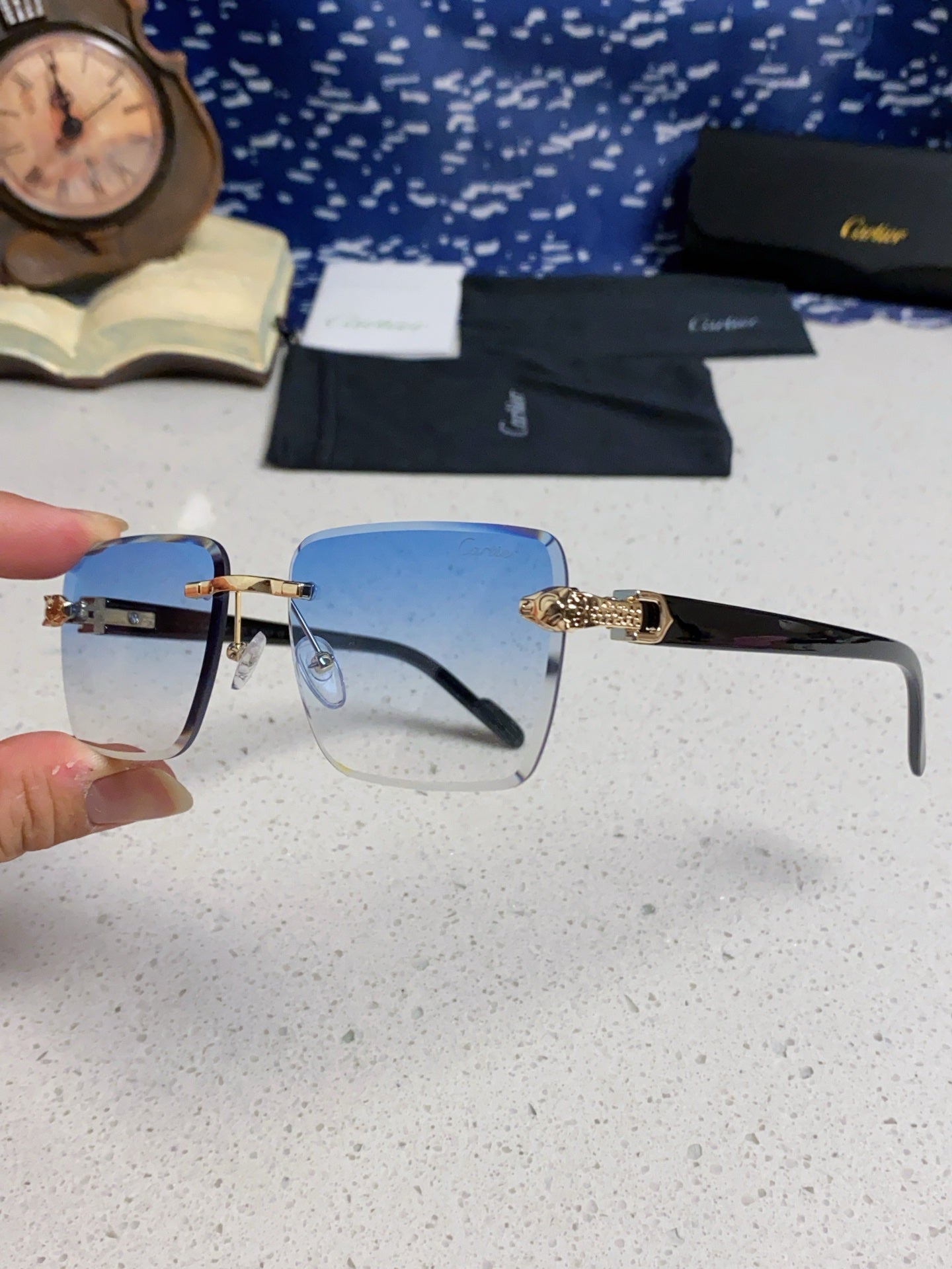 Cartier Fashion Silver Lens Sunglasses for Men & Women - 382802 - detail image 6