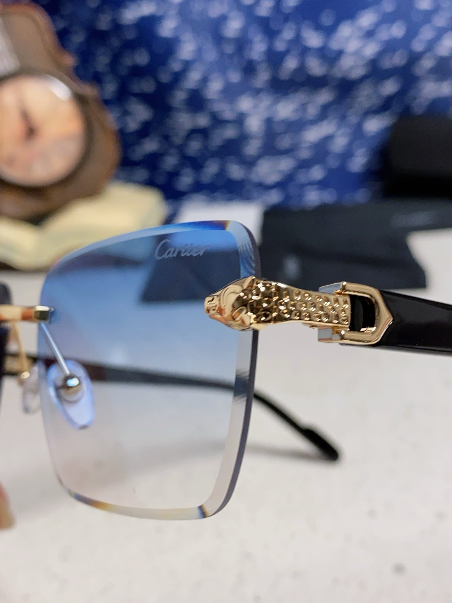 Cartier Fashion Silver Lens Sunglasses for Men & Women - 382802 - detail image 7