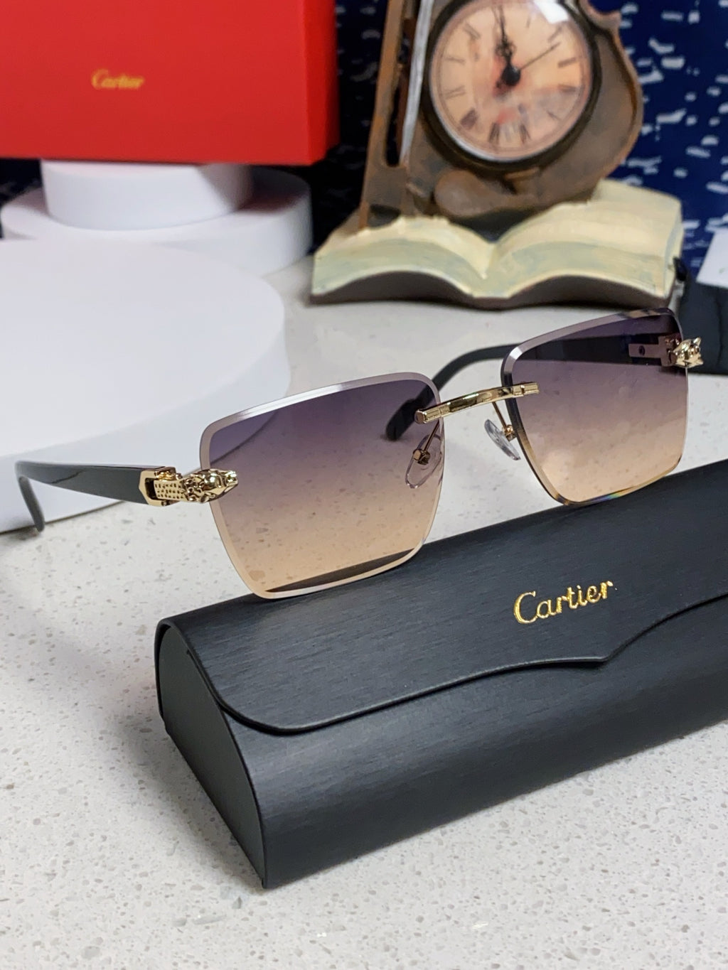 Cartier Fashion Silver Lens Sunglasses for Men & Women - 382801 - detail image 9