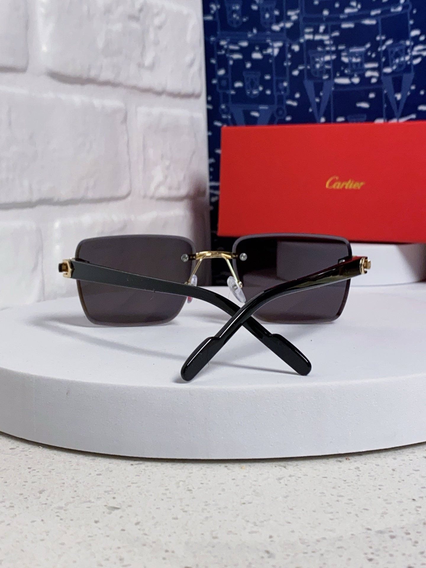 Cartier Fashion Black Lens Sunglasses for Men & Women - 382803 - detail image 2