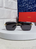 Cartier Fashion Black Lens Sunglasses for Men & Women - 382803