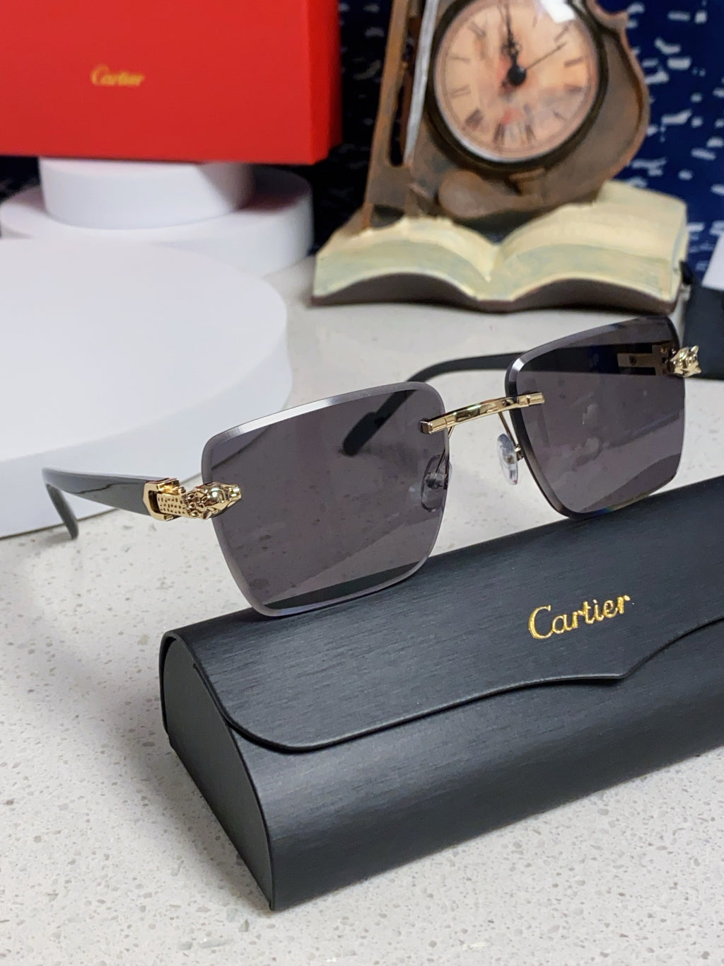 Cartier Fashion Black Lens Sunglasses for Men & Women - 382803 - detail image 9