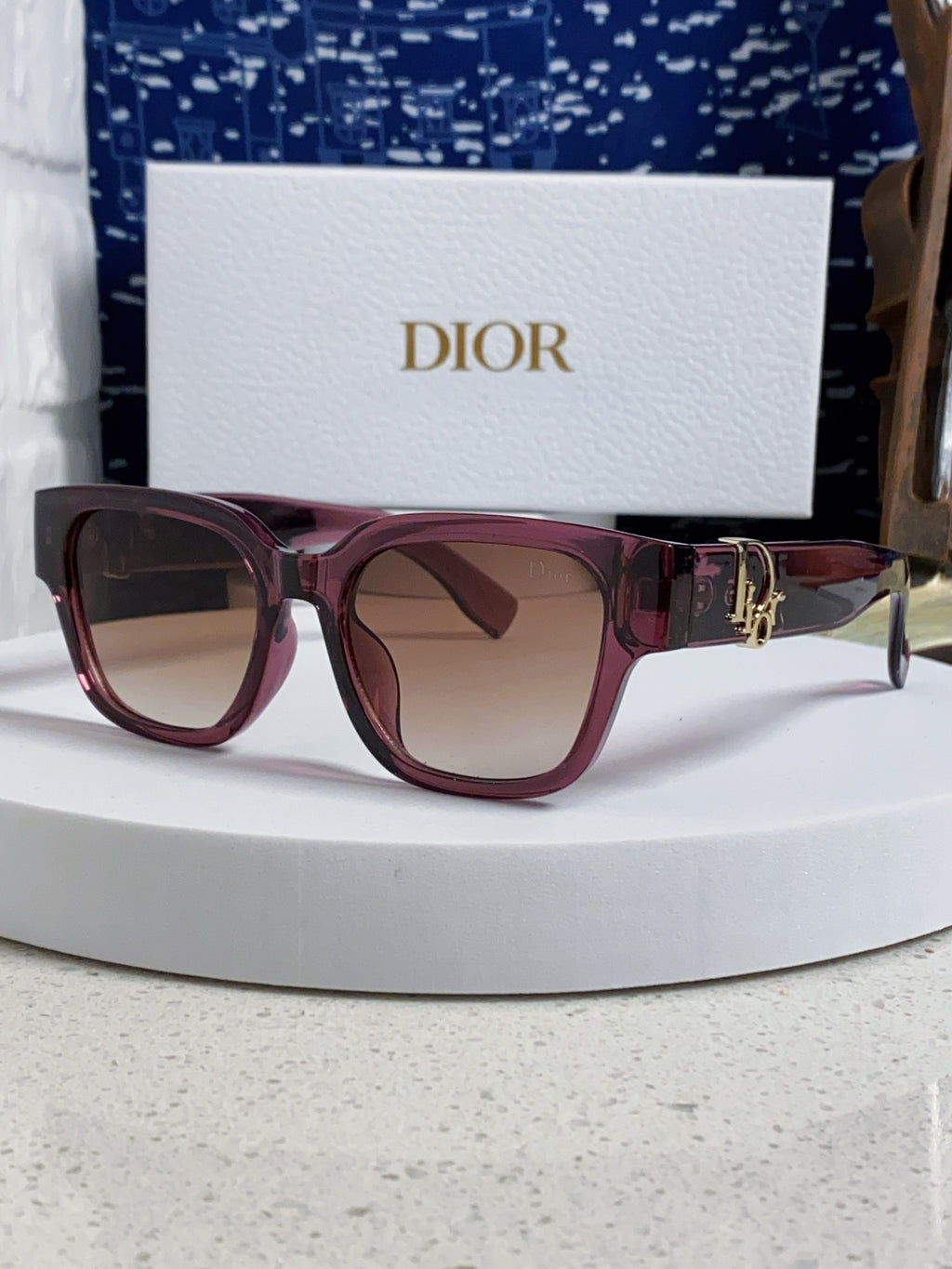 Dior Oversized Red Lens Sunglasses for Women