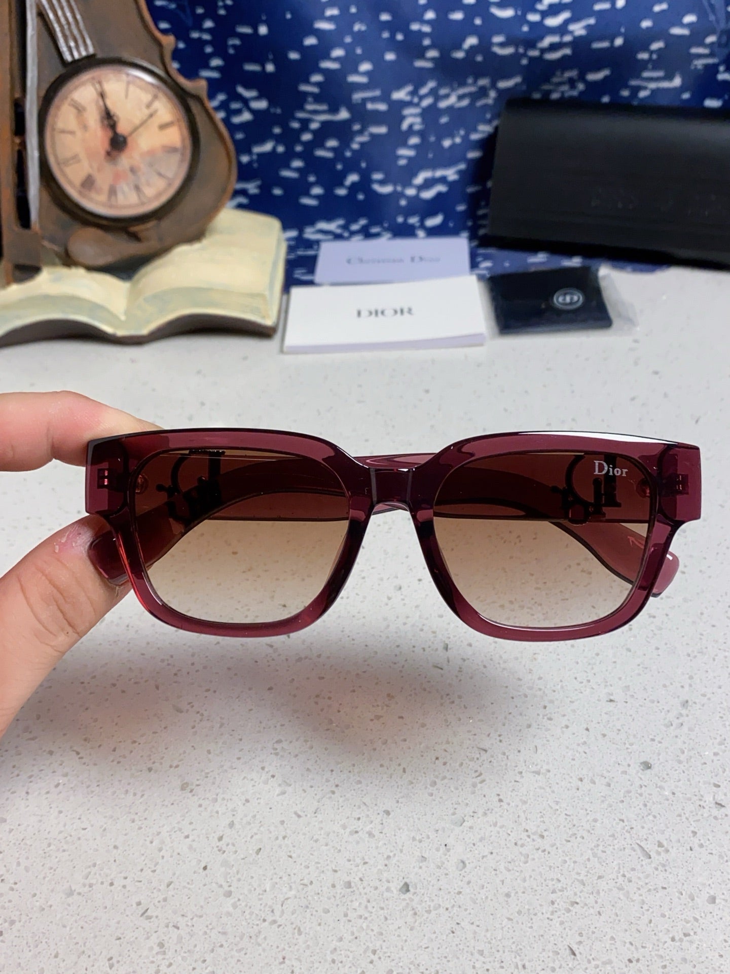 Dior Oversized Red Lens Sunglasses for Women - detail image 4