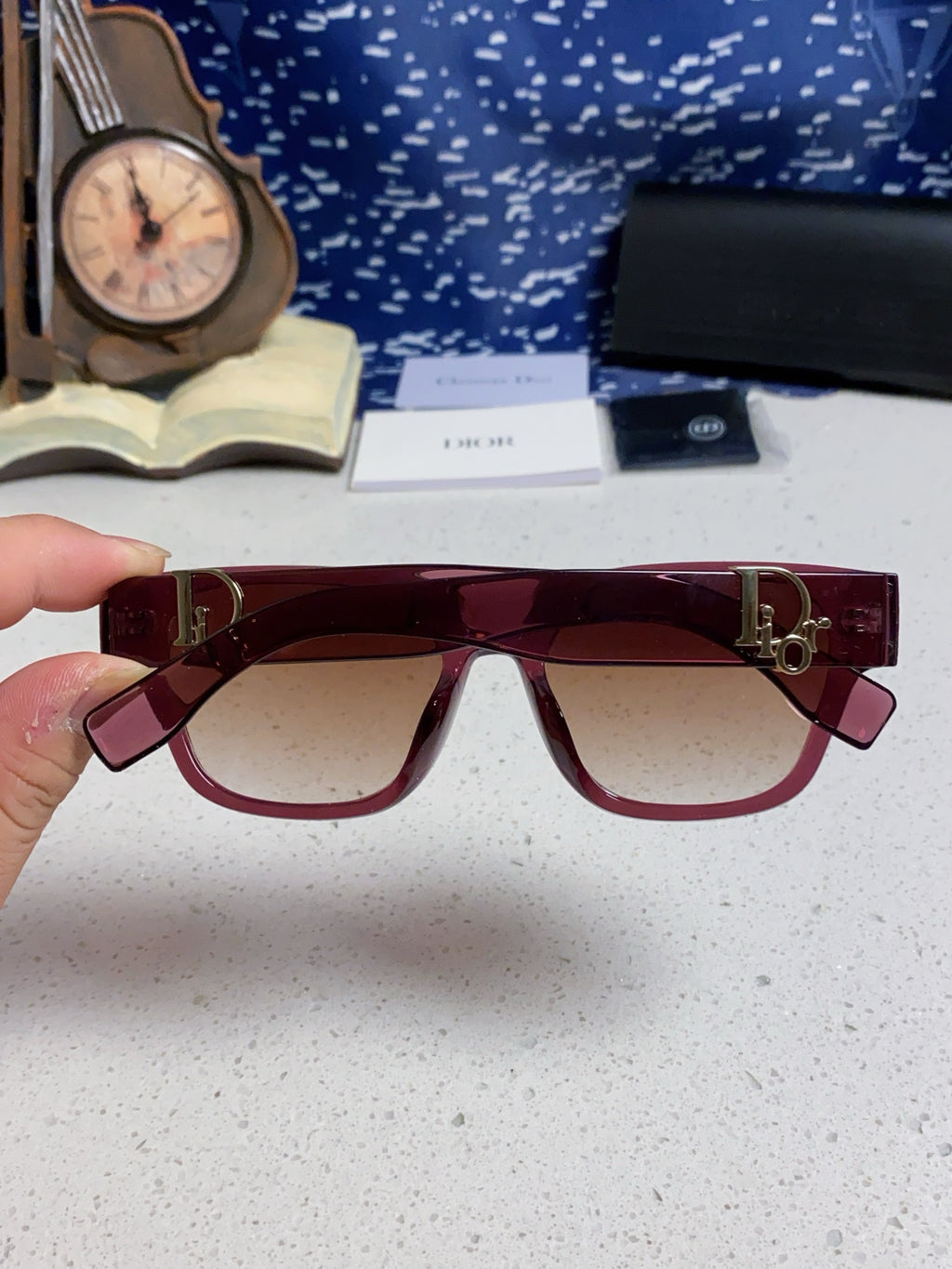 Dior Oversized Red Lens Sunglasses for Women - detail image 5