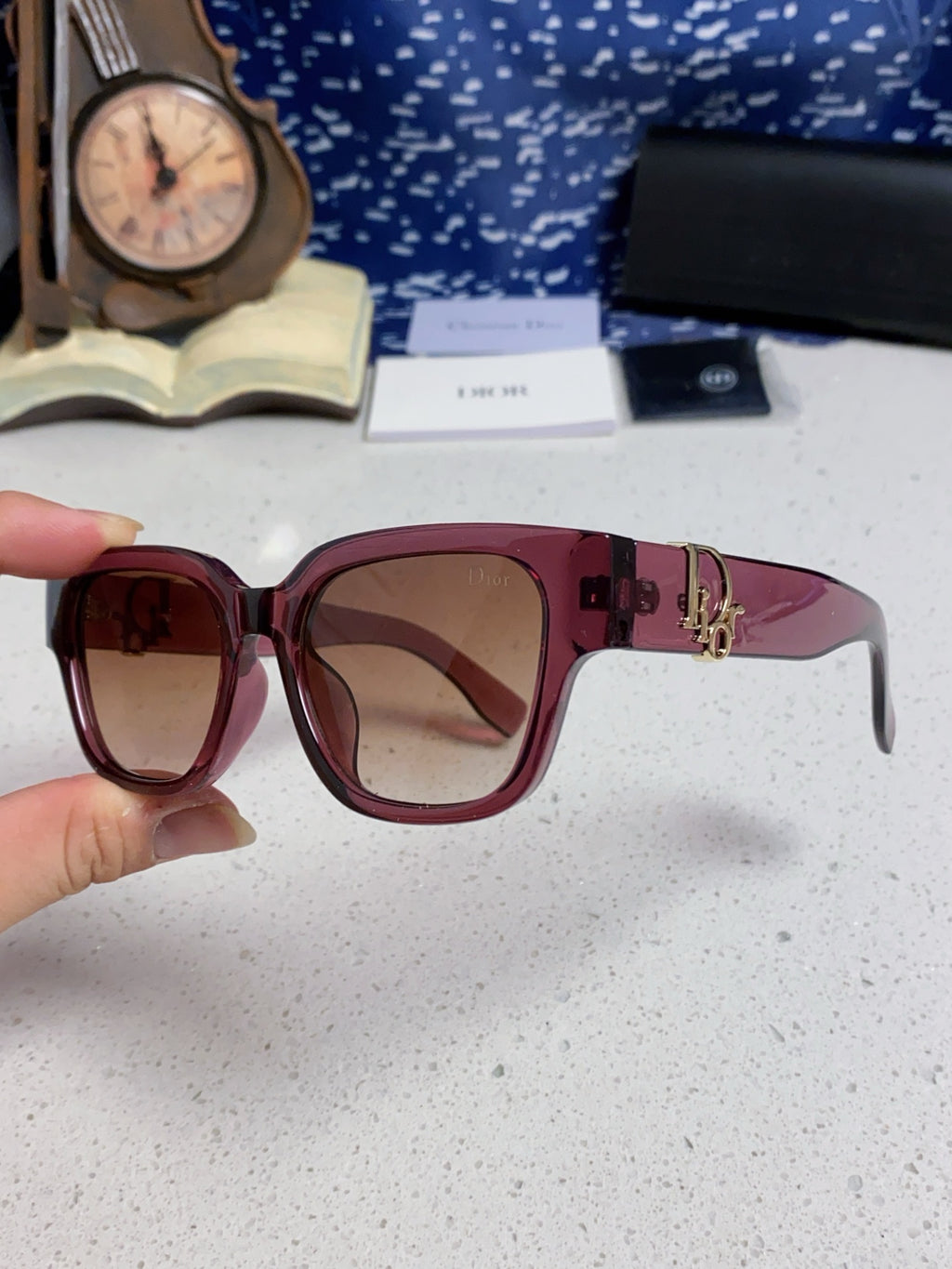 Dior Oversized Red Lens Sunglasses for Women - detail image 6