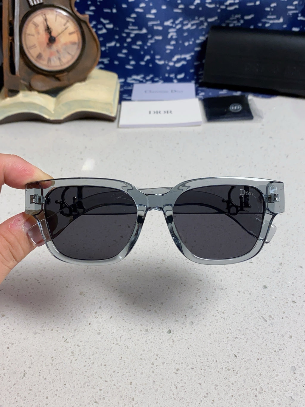 Dior Oversized Gray Lens Sunglasses for Women - 382389 - detail image 4