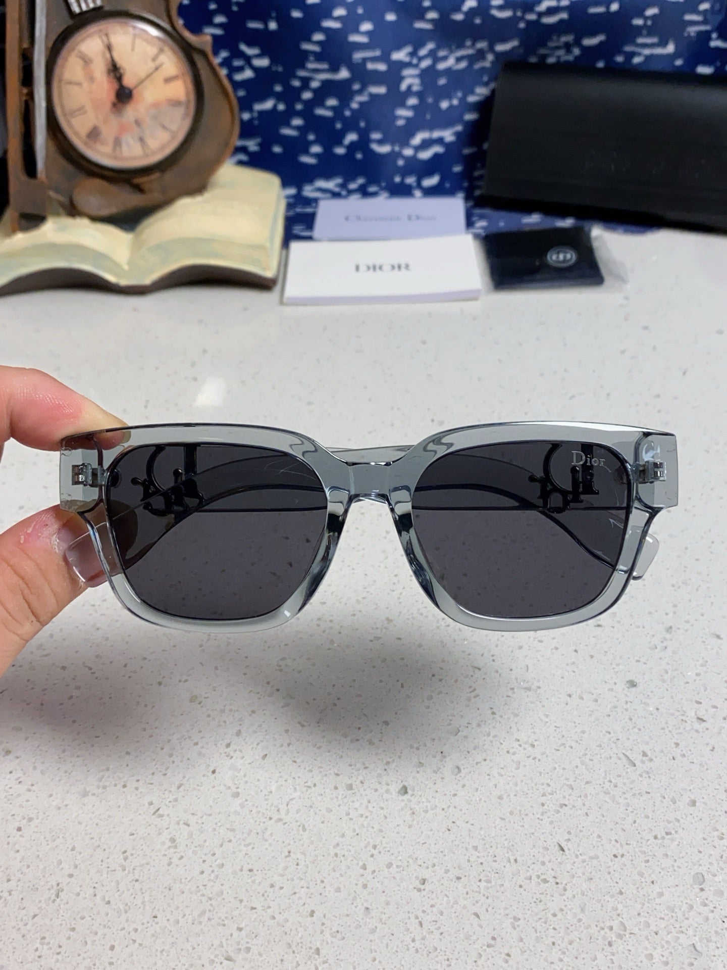Dior Oversized Gray Lens Sunglasses for Women - 382389 - detail image 4