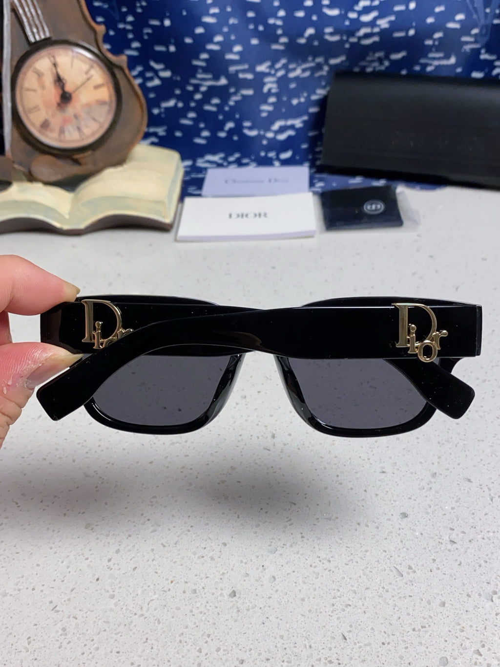 Dior Oversized Black Lens Sunglasses for Women - 382393 - detail image 4