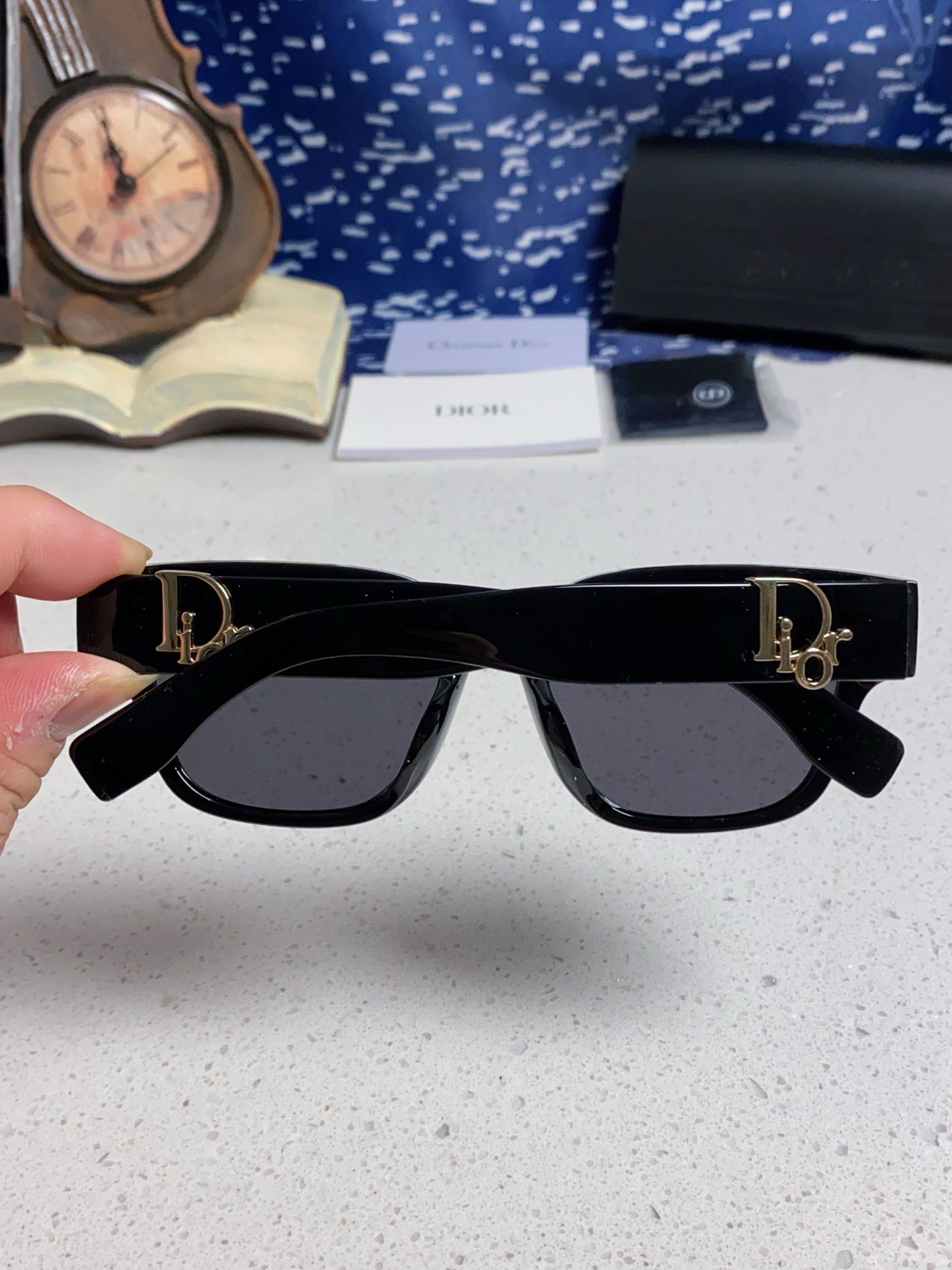 Dior Oversized Black Lens Sunglasses for Women - 382393 - detail image 4