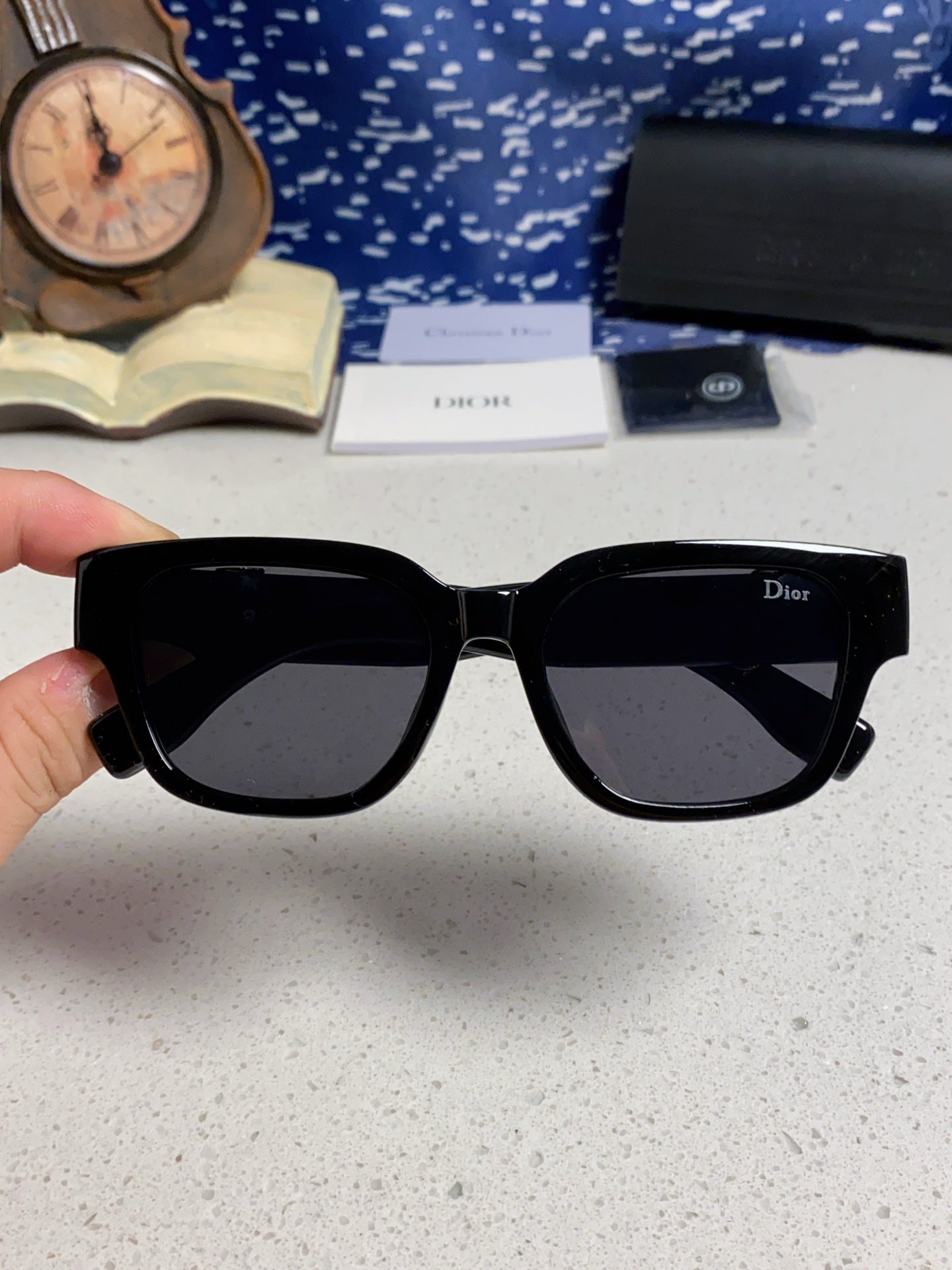 Dior Oversized Black Lens Sunglasses for Women - 382393 - detail image 3