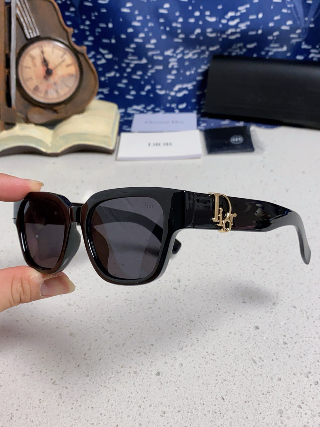 Dior Oversized Black Lens Sunglasses for Women - 382393 - detail image 5