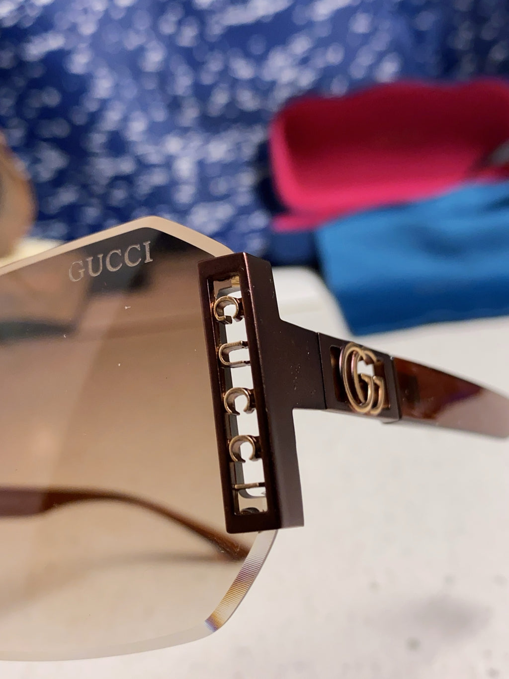 Gucci Polarized Rimless Silver Lens Sunglasses for Men & Women - 382053 - detail image 7