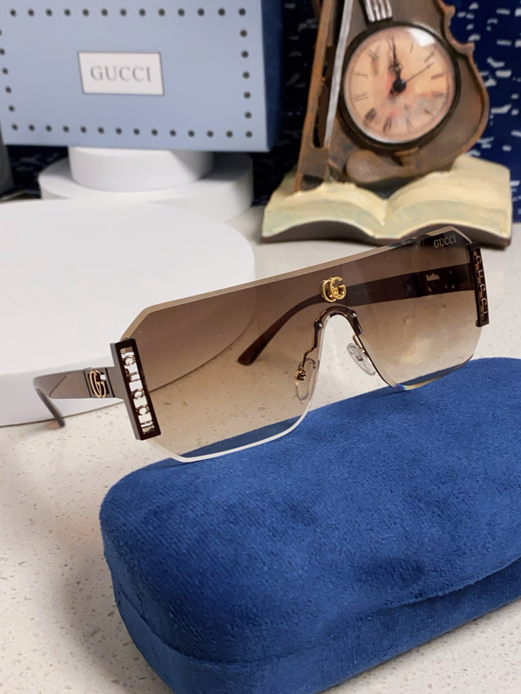 Gucci Polarized Rimless Silver Lens Sunglasses for Men & Women - 382053 - detail image 10