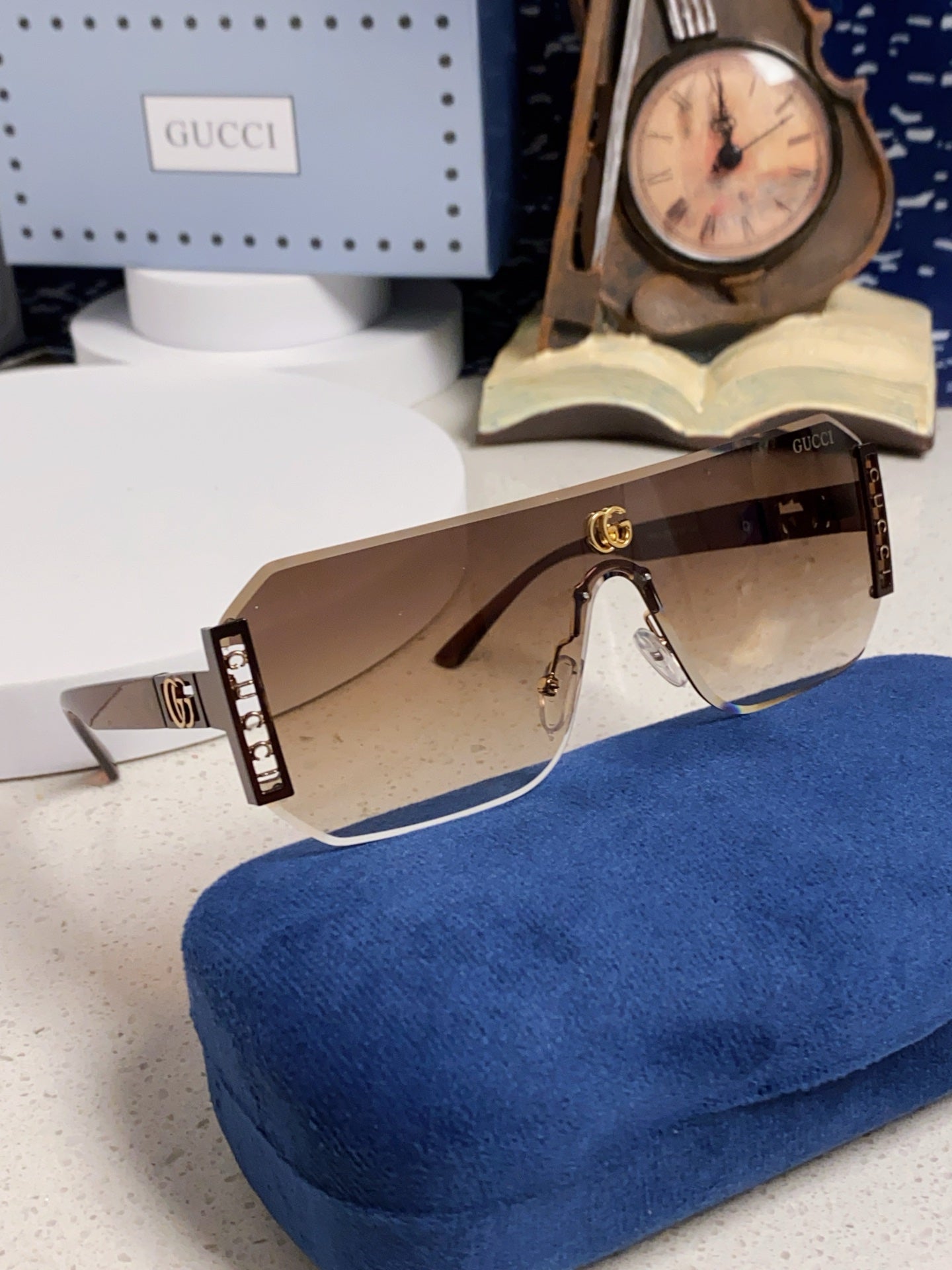 Gucci Polarized Rimless Silver Lens Sunglasses for Men & Women - 382053 - detail image 10