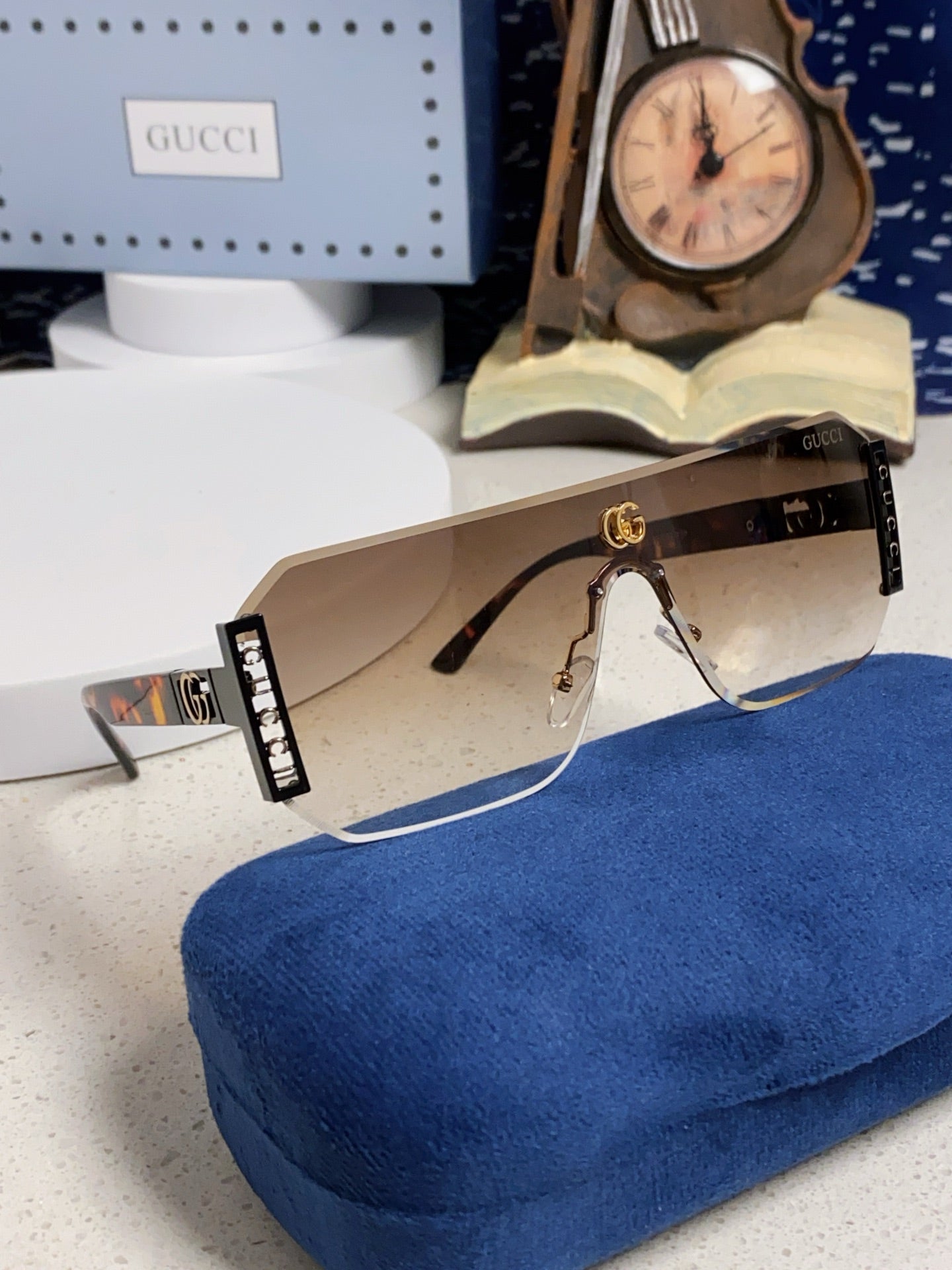 Gucci Polarized Rimless Silver Lens Sunglasses for Men & Women - 382054 - detail image 10