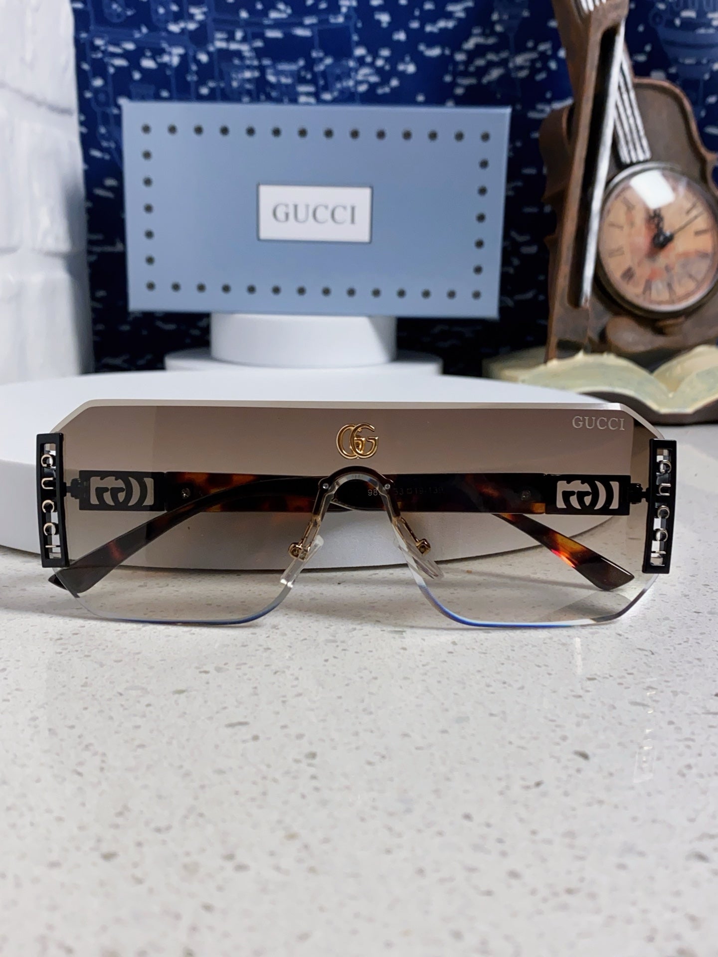 Gucci Polarized Rimless Silver Lens Sunglasses for Men & Women - 382054 - detail image 9