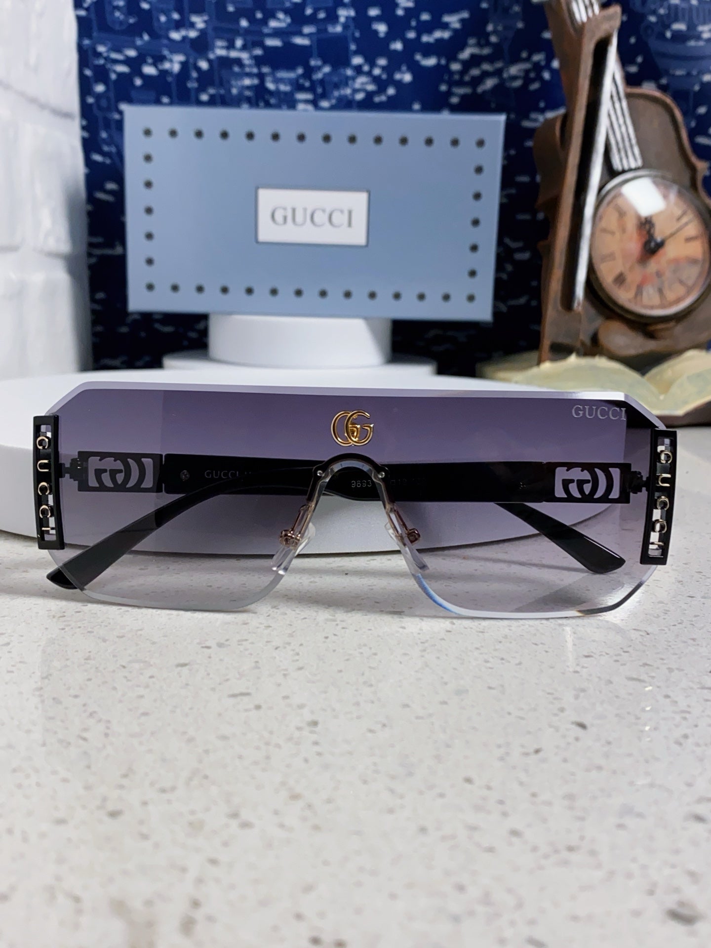 Gucci Polarized Rimless Silver Lens Sunglasses for Men & Women - 382055 - detail image 9