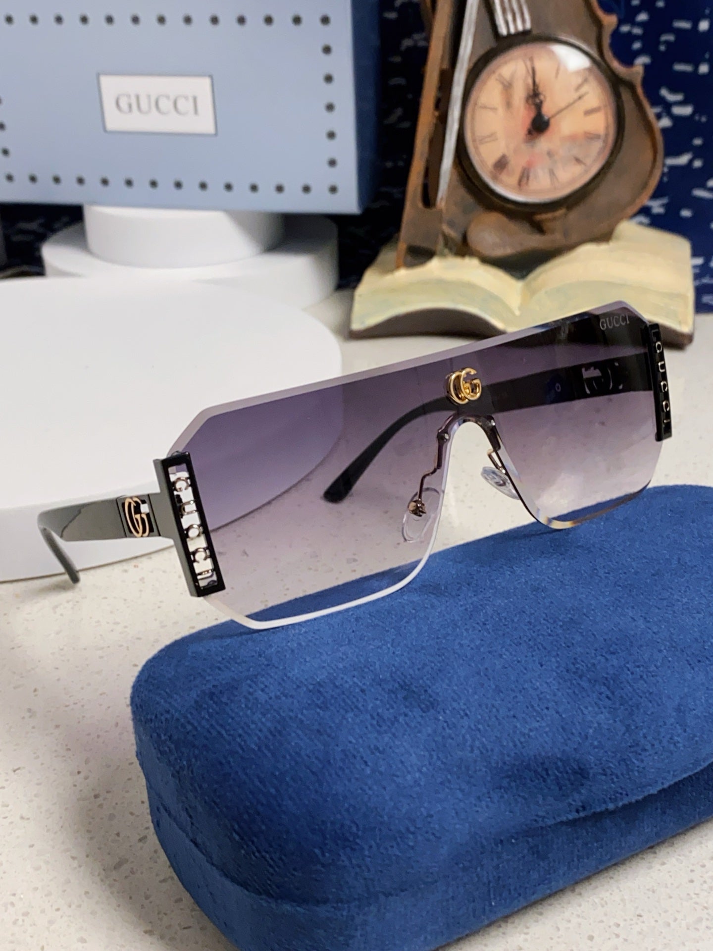 Gucci Polarized Rimless Silver Lens Sunglasses for Men & Women - 382055 - detail image 10