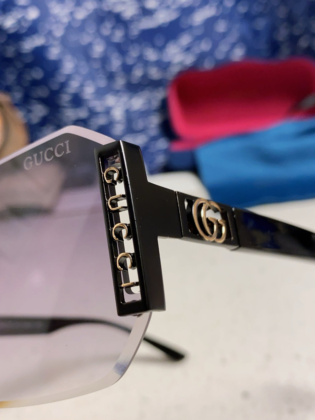 Gucci Polarized Rimless Silver Lens Sunglasses for Men & Women - 382055 - detail image 7