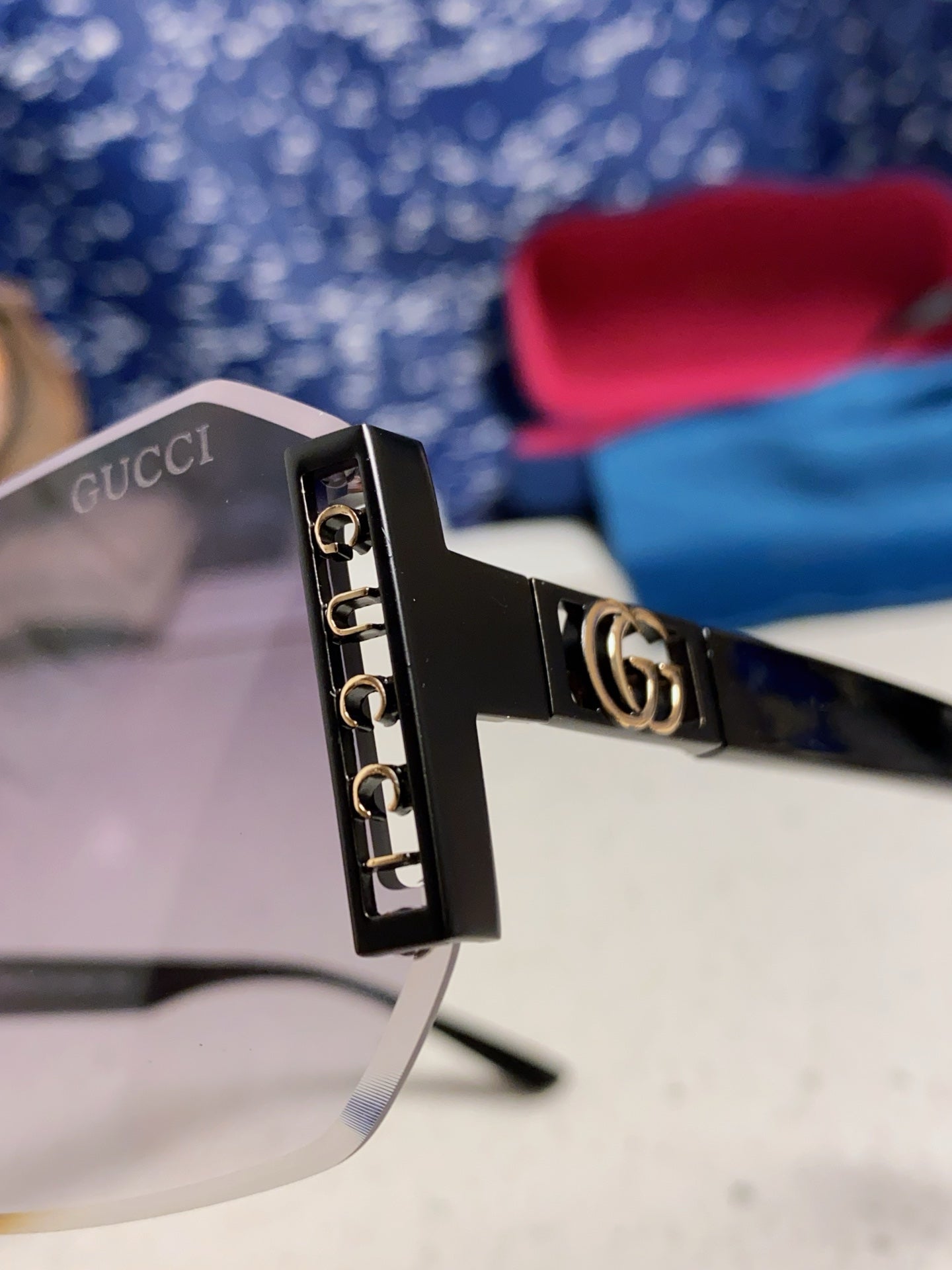 Gucci Polarized Rimless Silver Lens Sunglasses for Men & Women - 382055 - detail image 7