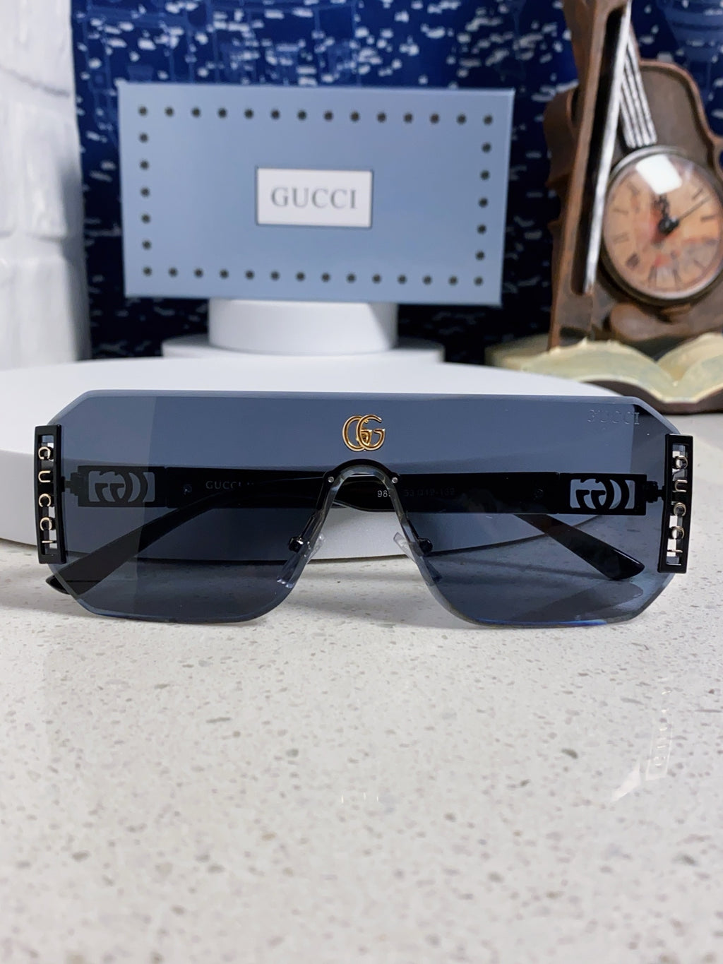 Gucci Polarized Rimless Blue Lens Sunglasses for Men & Women - 382057 - detail image 9