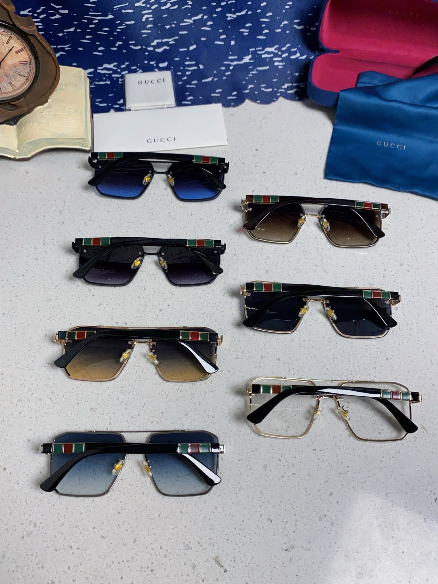Gucci Polarized Rimless Silver Lens Sunglasses for Men & Women - 382059 - detail image 11