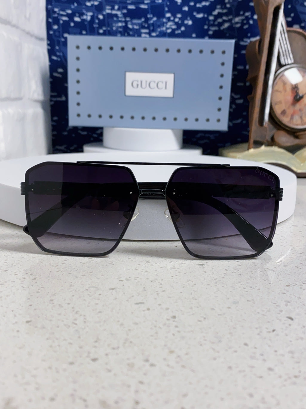 Gucci Polarized Rimless Silver Lens Sunglasses for Men & Women - 382059 - detail image 9