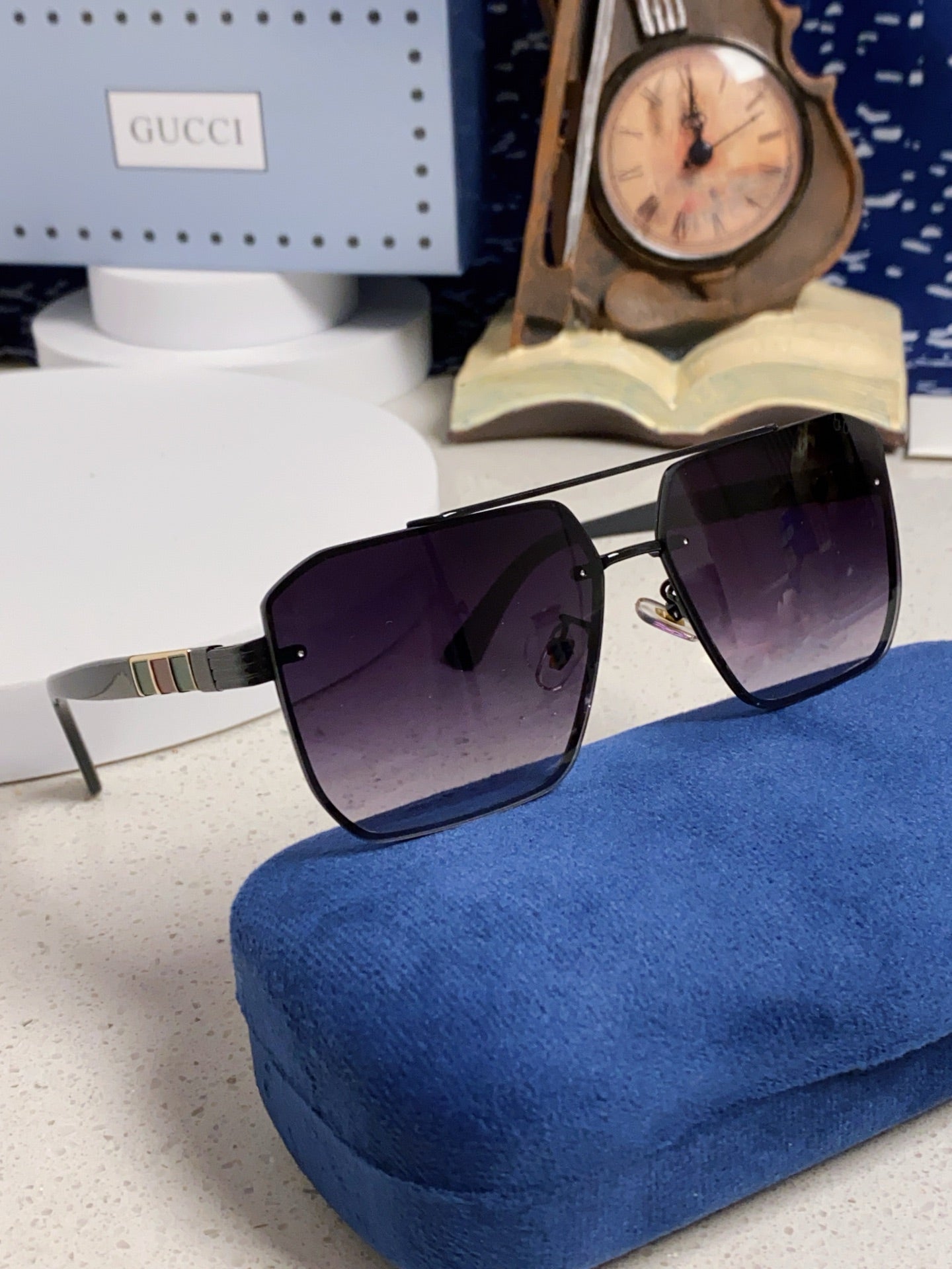 Gucci Polarized Rimless Silver Lens Sunglasses for Men & Women - 382059 - detail image 10