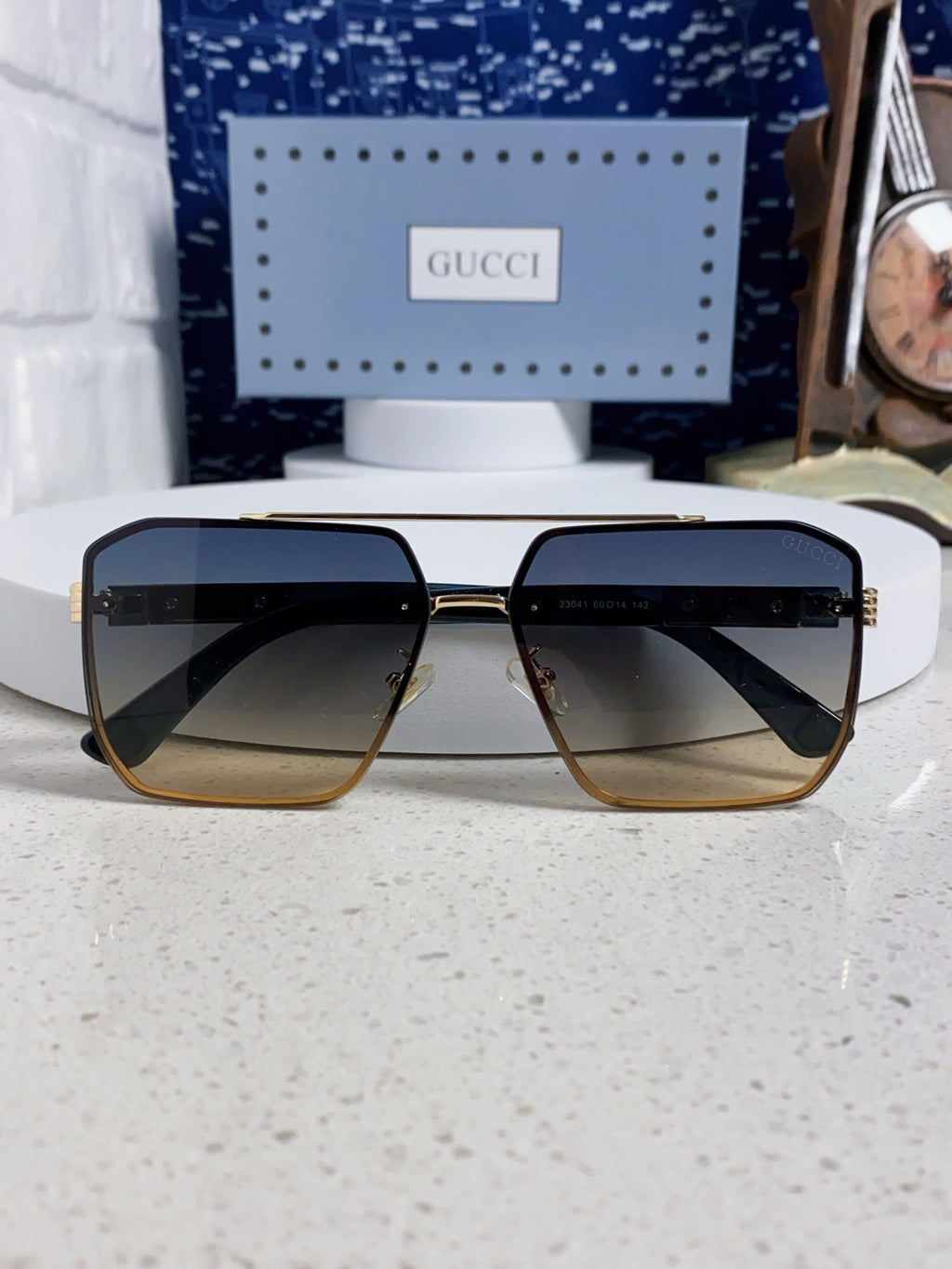 Gucci Polarized Rimless Silver Lens Sunglasses for Men & Women - 382060 - detail image 9