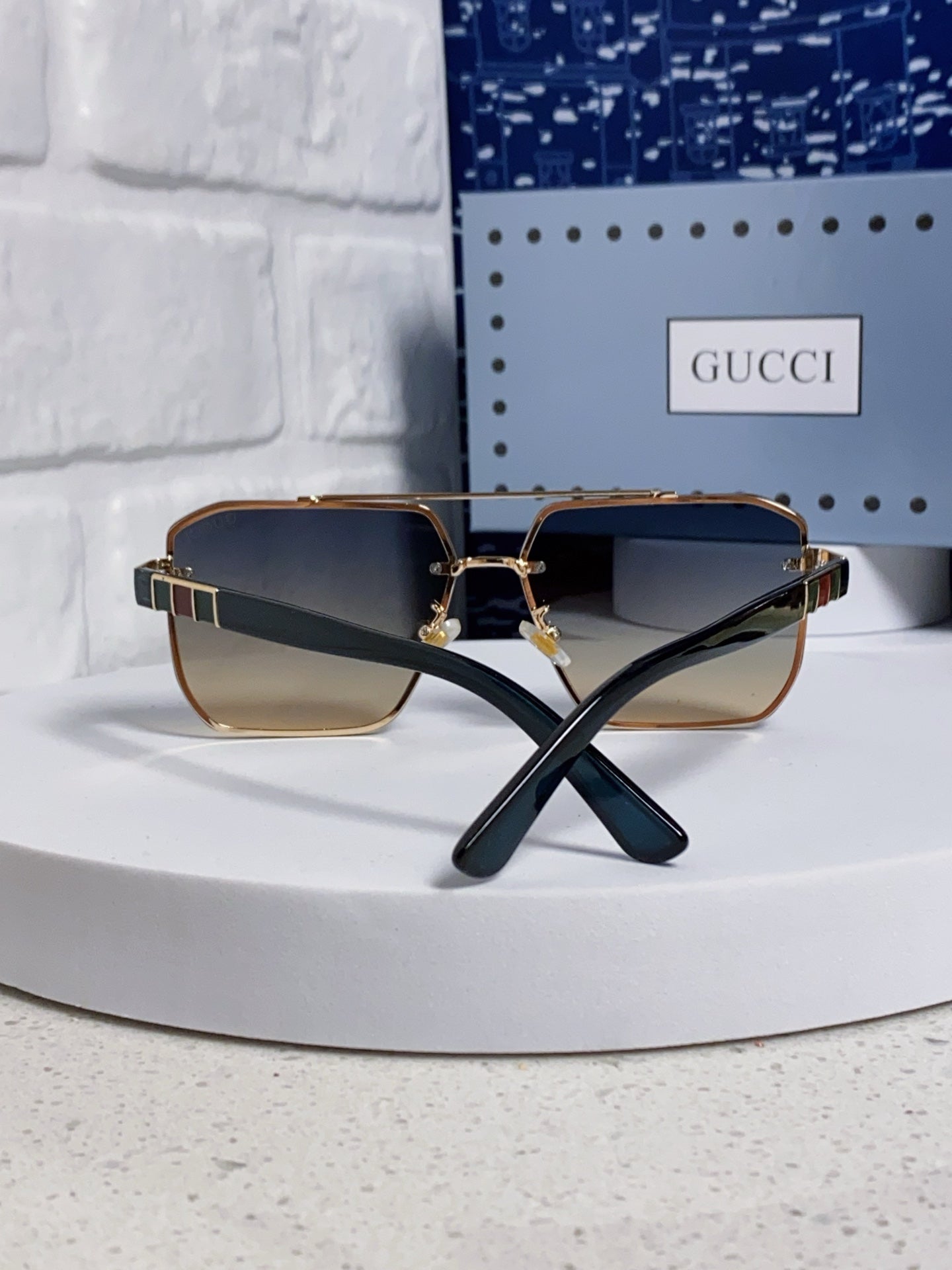 Gucci Polarized Rimless Silver Lens Sunglasses for Men & Women - 382060 - detail image 3