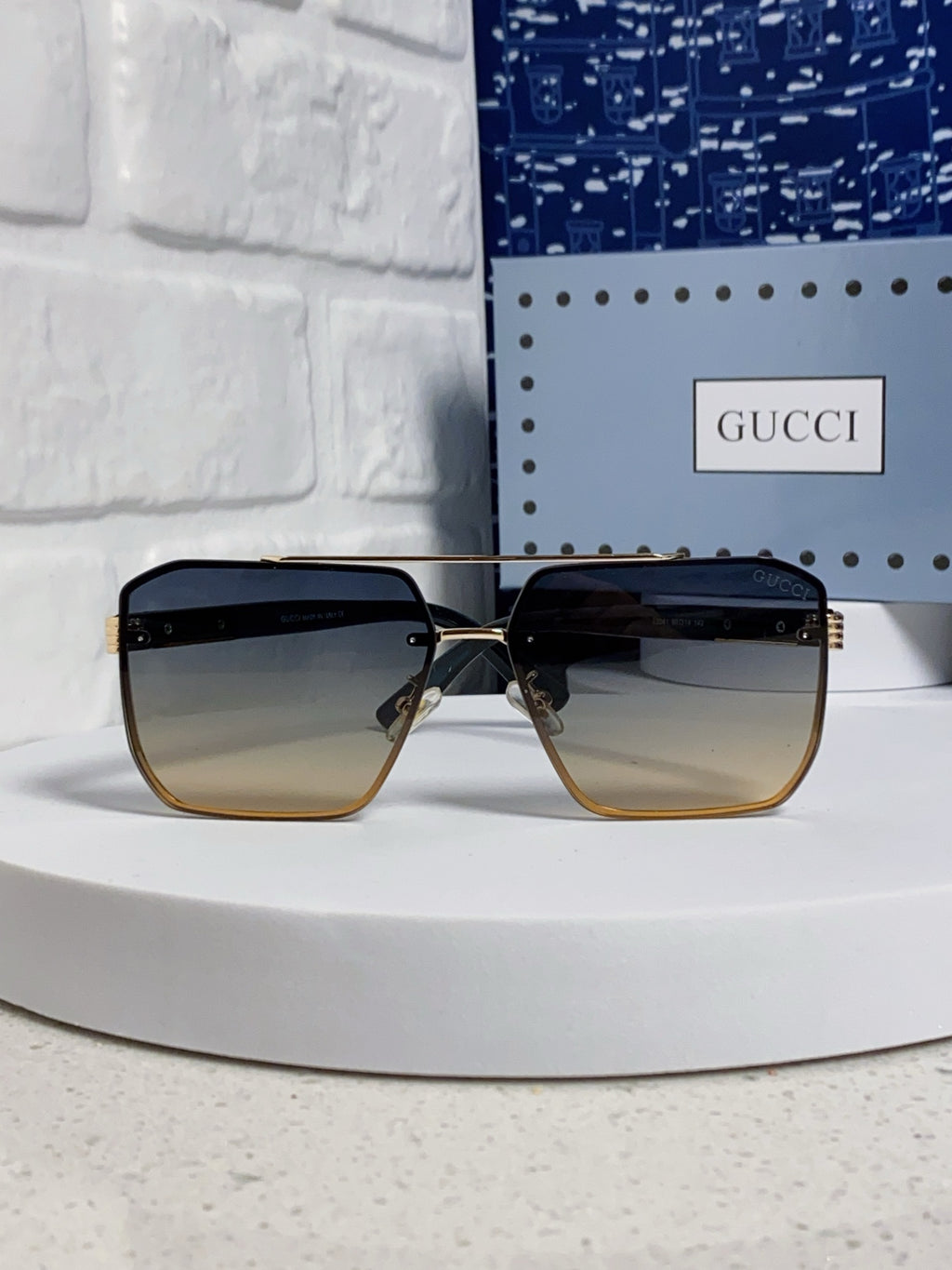 Gucci Polarized Rimless Silver Lens Sunglasses for Men & Women - 382060 - detail image 2