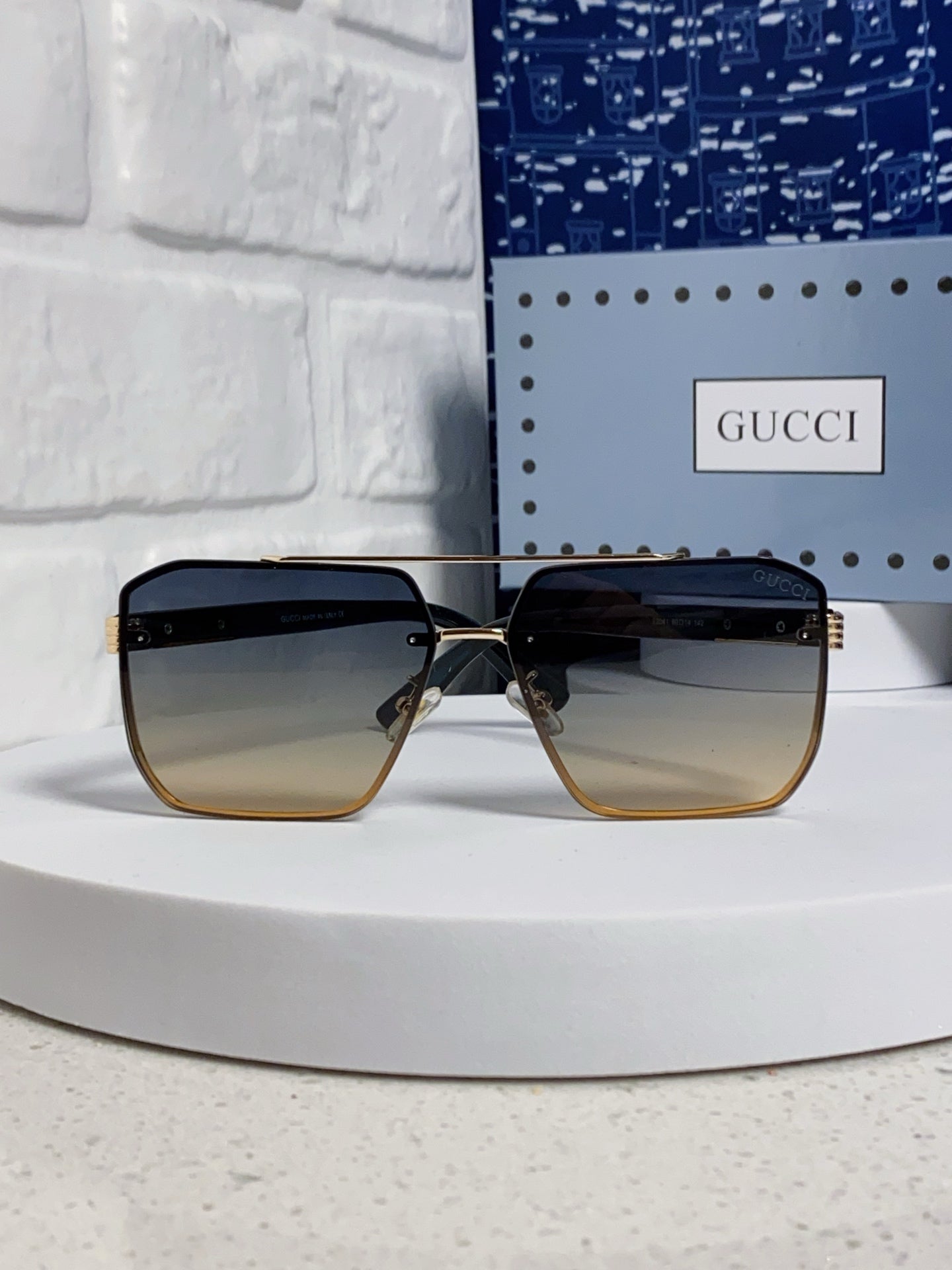 Gucci Polarized Rimless Silver Lens Sunglasses for Men & Women - 382060 - detail image 2