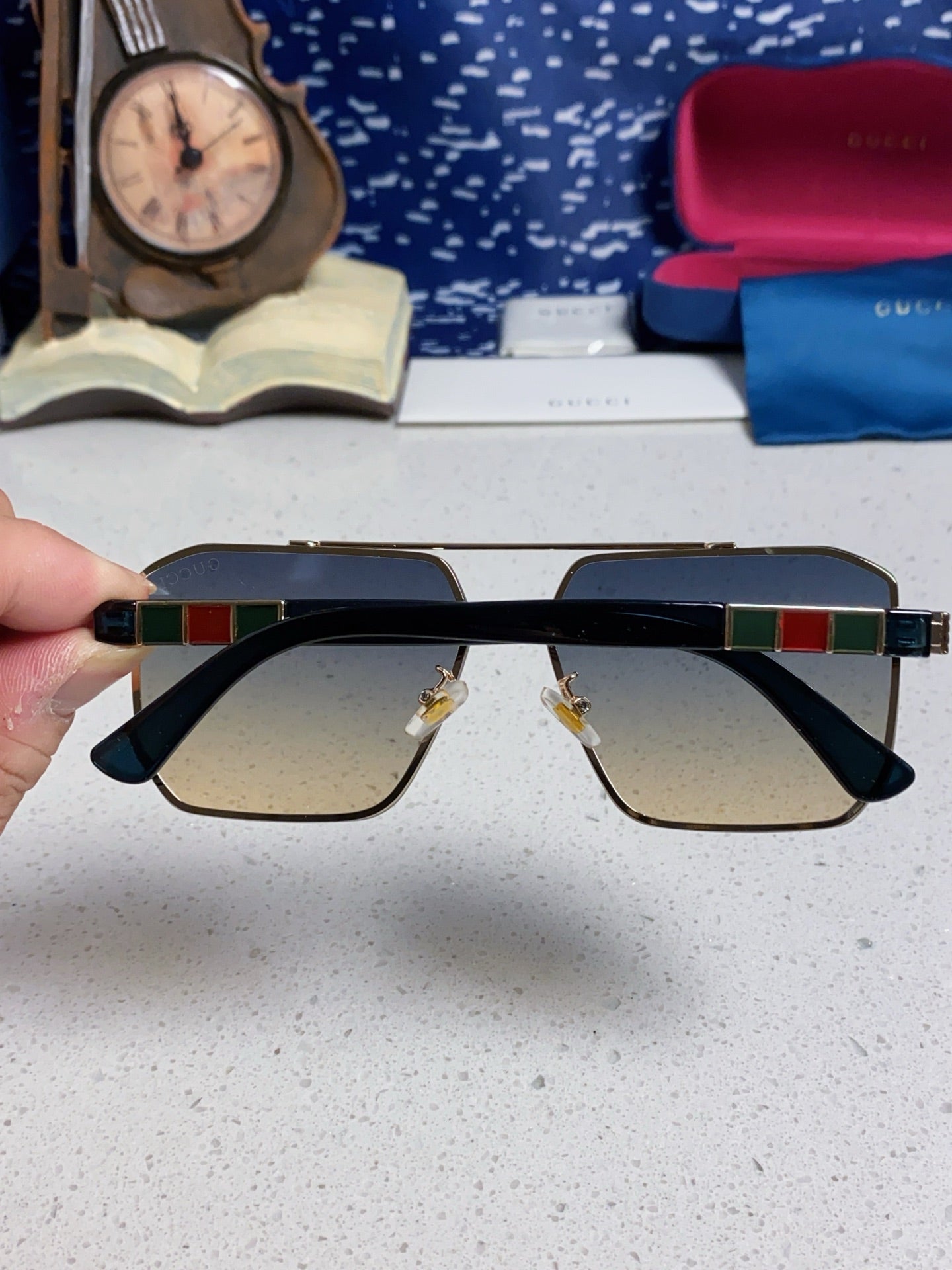Gucci Polarized Rimless Silver Lens Sunglasses for Men & Women - 382060 - detail image 5