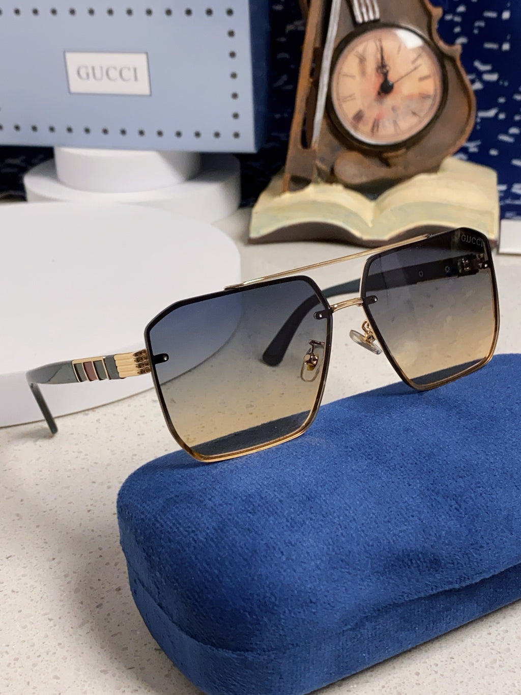 Gucci Polarized Rimless Silver Lens Sunglasses for Men & Women - 382060 - detail image 10