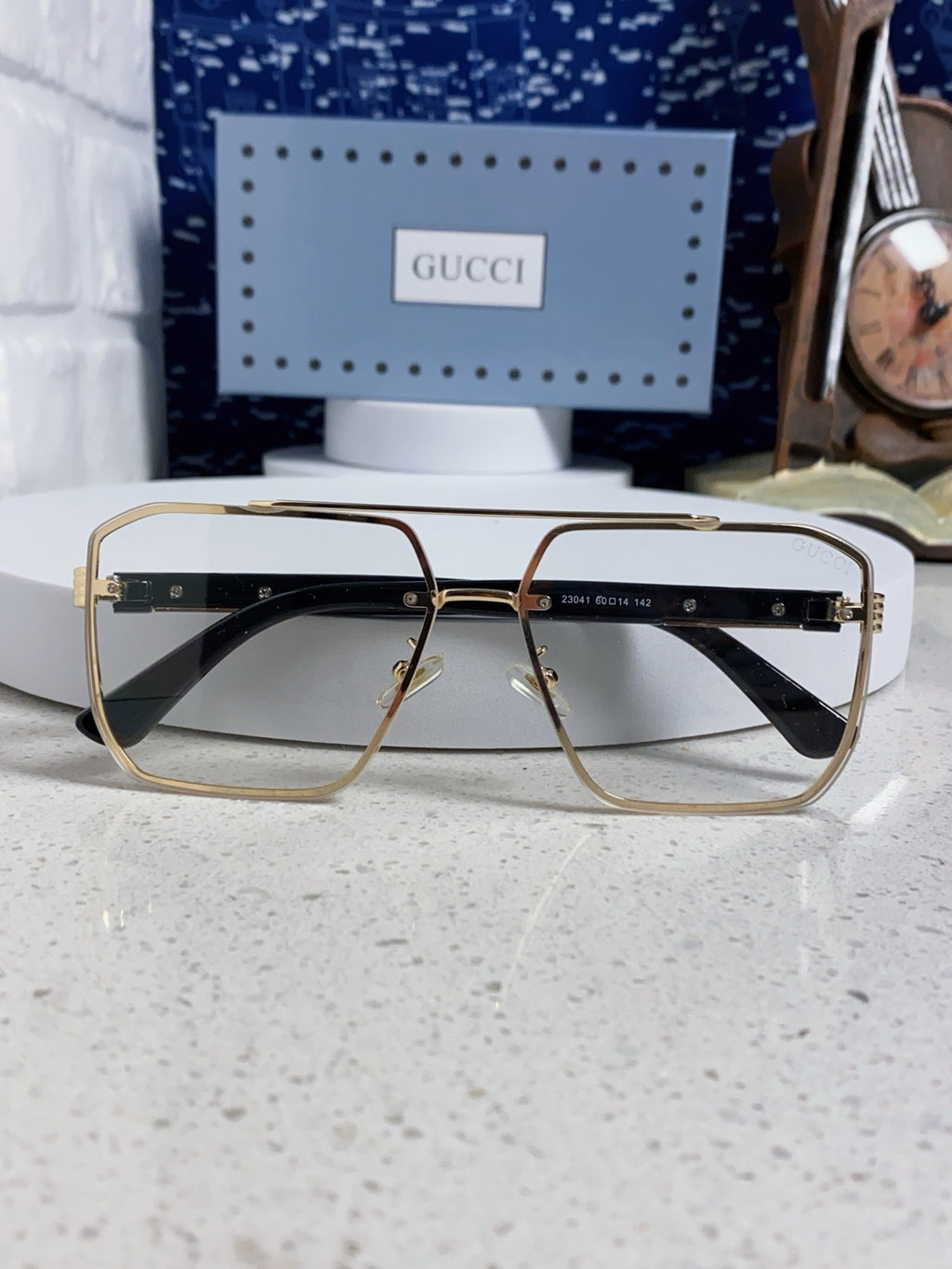 Gucci Polarized Rimless Silver Lens Sunglasses for Men & Women - detail image 9