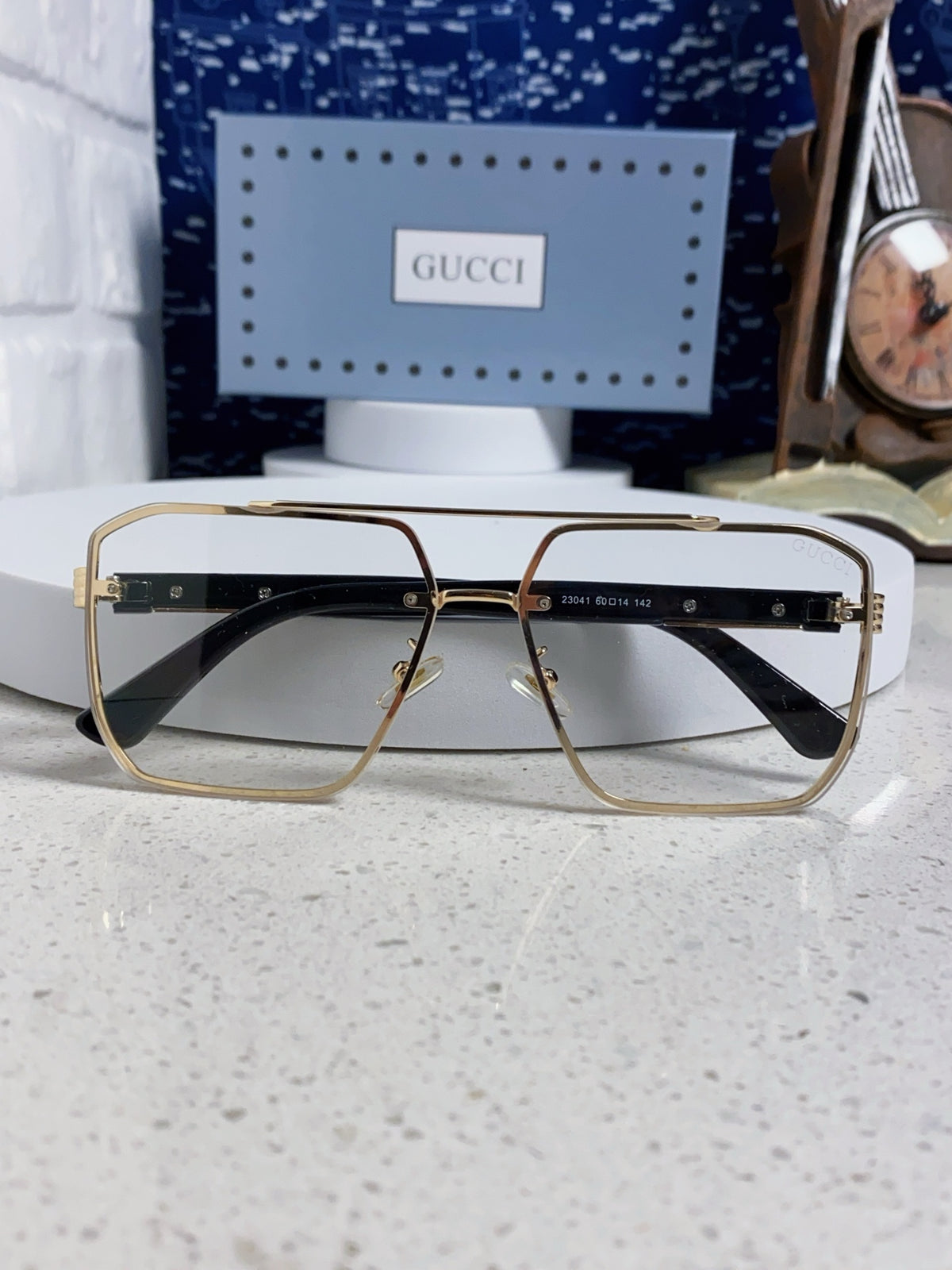 Gucci Polarized Rimless Silver Lens Sunglasses for Men & Women - detail image 9