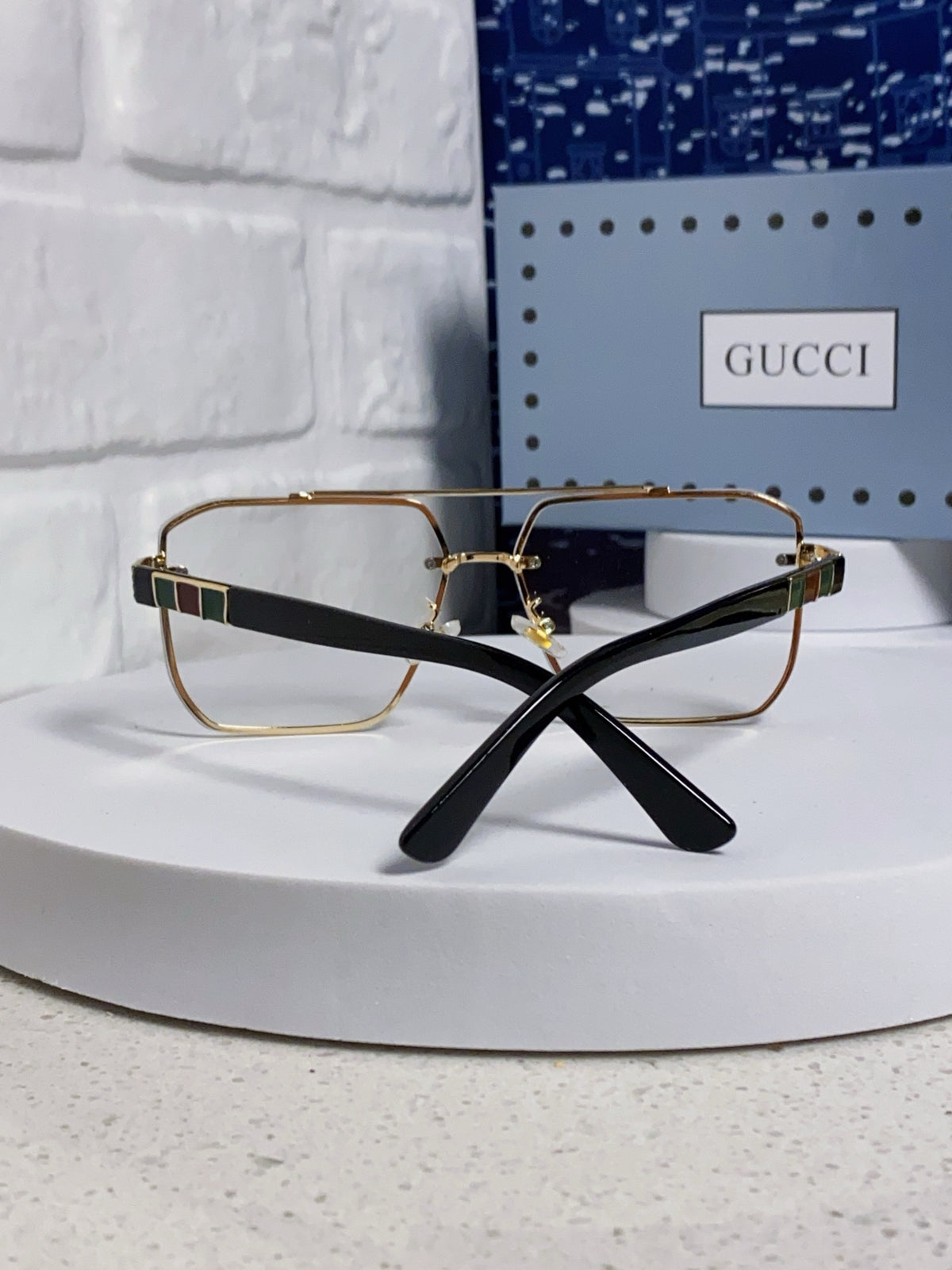Gucci Polarized Rimless Silver Lens Sunglasses for Men & Women - detail image 3