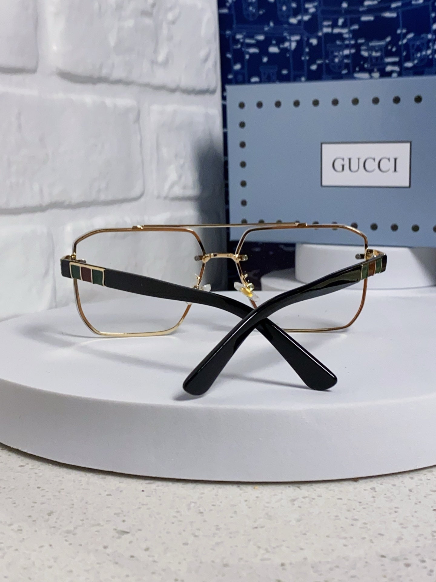 Gucci Polarized Rimless Silver Lens Sunglasses for Men & Women - detail image 3